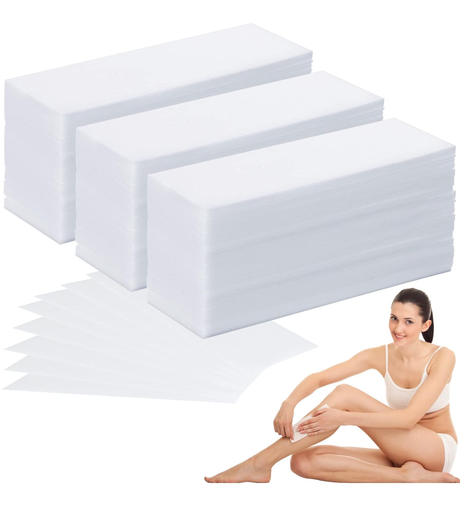 SEPGLITTER 300 ct Non Woven Wax Strips for Hair Removal - 2.8 x 7.9 Inch Face & Body Hair Cleaning - Buy Online on GoSupps.com