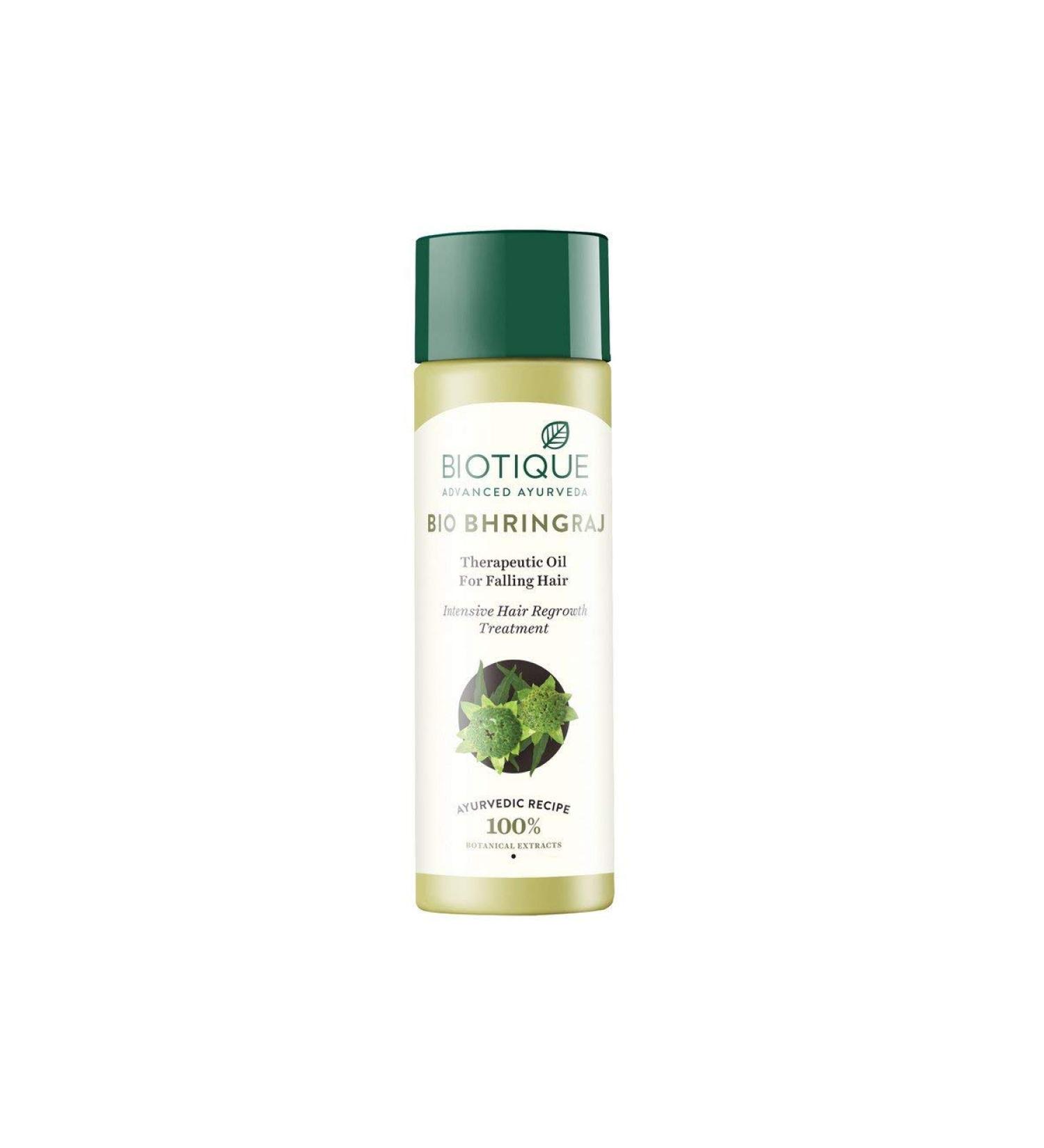 Biotique Bio Bhringraj Therapeutic Oil for Falling Hair - 120ml (Pack of 2) | International Shipping from India - Buy Online on GoSupps.com
