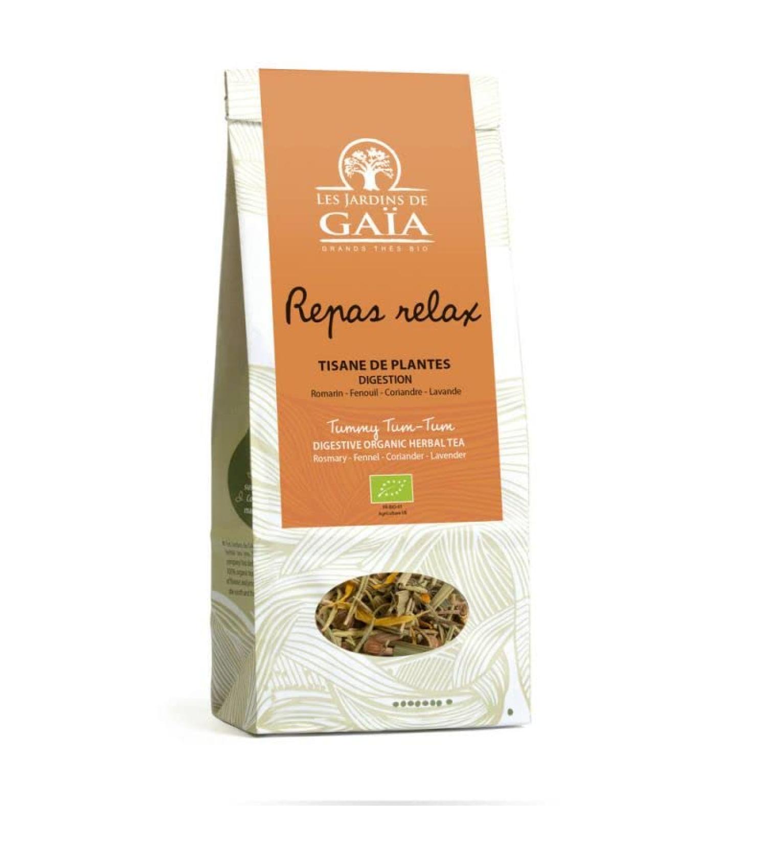 LES JARDINS DE GAIA Les Jardins de Ga a - Organic Relax Meal Herbal Tea (100 g)