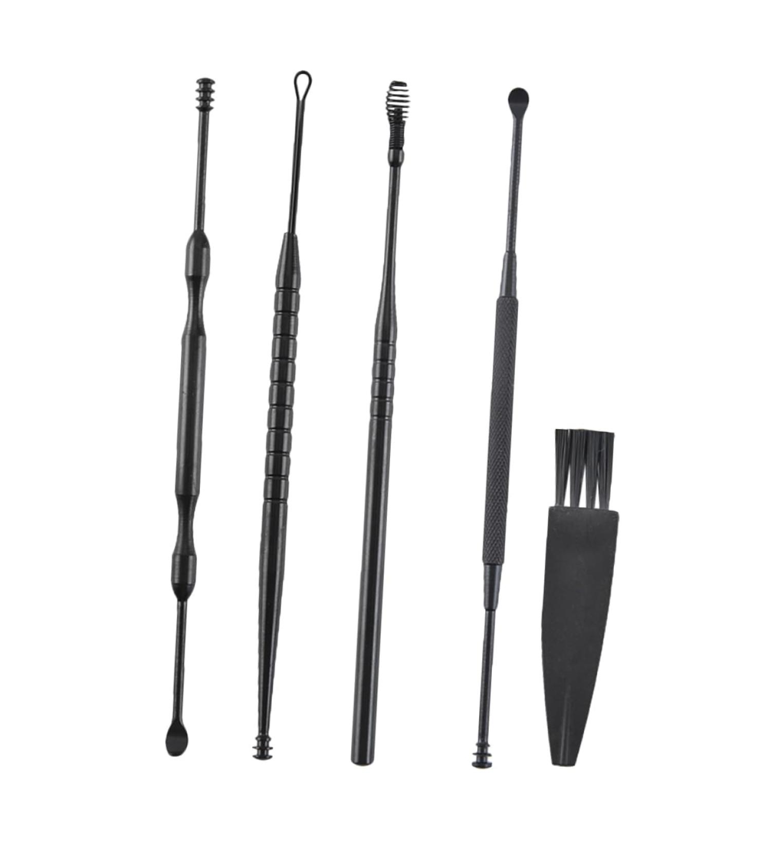 Lurrose Ear Cleaner Kit - Earwax Removal Tool with Rotating Scoop and Steel Pick for Ear Cleaning - Practical Ear Care Set - Buy Online on GoSupps.com