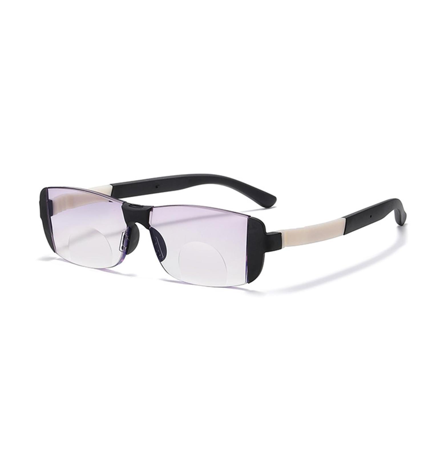 Lightweight TR Rimless Reading Glasses for Men & Women - Trendy Tinted Bifocal Blue Light Blocking Readers 2.5x Black - International Shipping Available - Buy Online on GoSupps.com