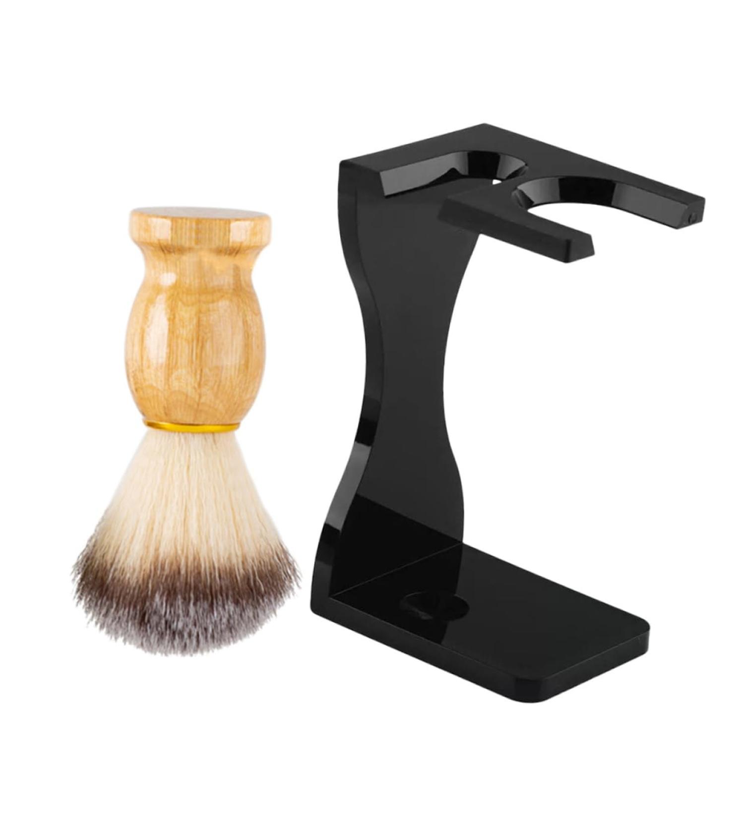 FOMIYES Men's Shaving Set - 2 Sets Razor Display Holder Soft Hairdressing Kit Acrylic Cosmetology Kit Jack Shaving Bowl & Wood Brush - Perfect Gift for Grooming - Buy Online on GoSupps.com