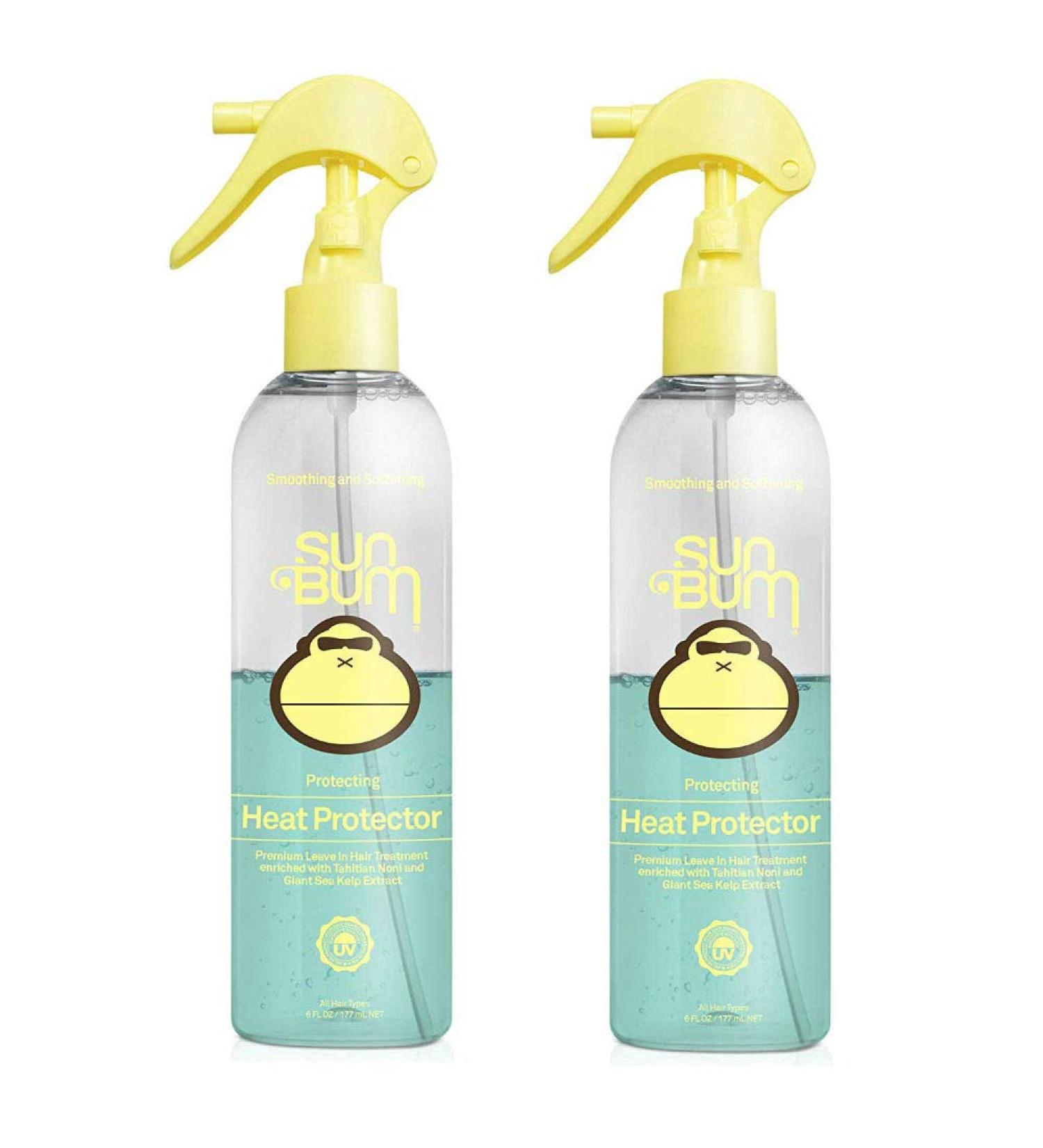 Sun Bum Heat Protector Spray - Frizz Control, Sulfate & Paraben Free - 6oz x 2 Pack - Buy Online on GoSupps.com