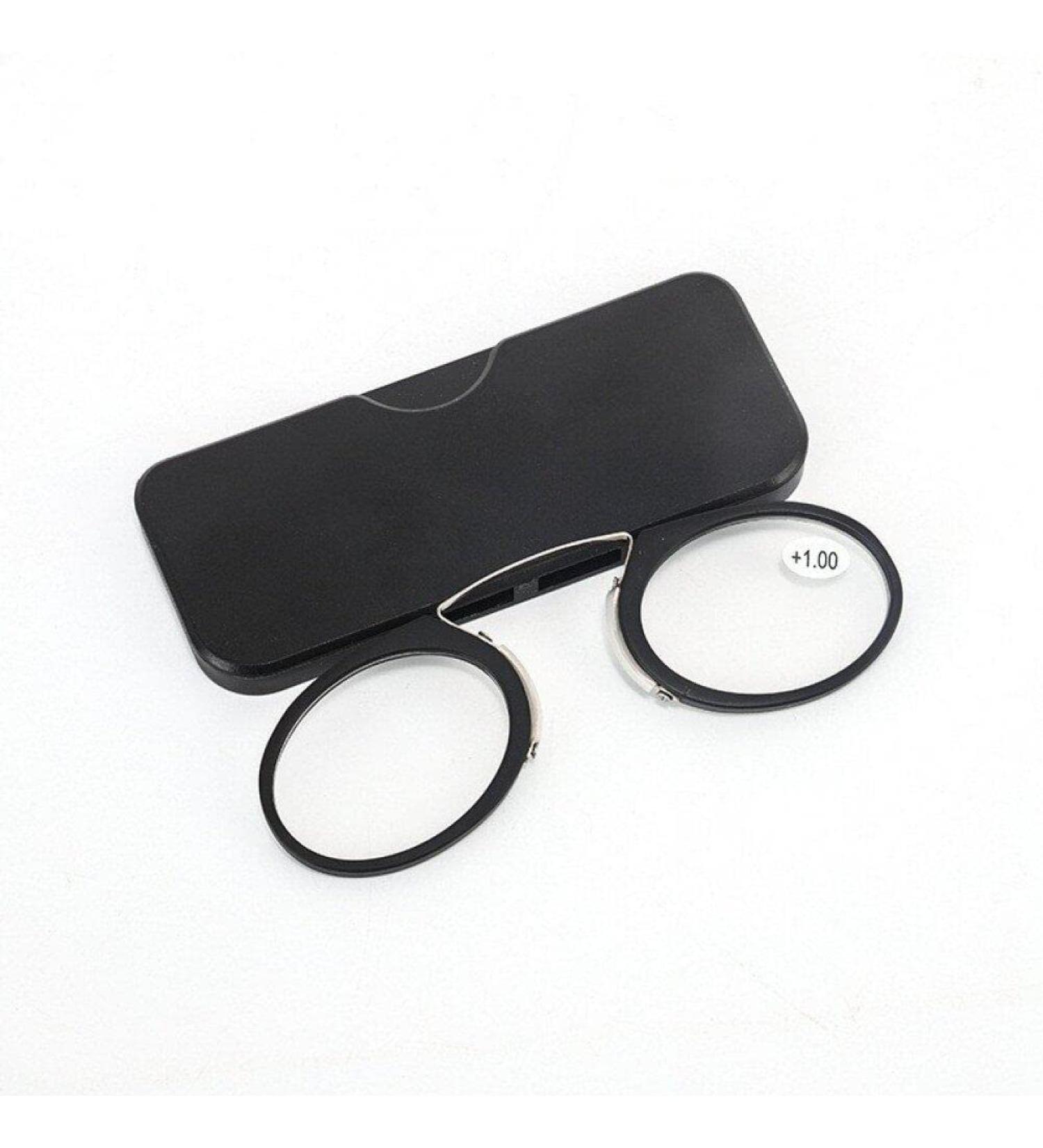 Buy Armless Reading Glasses for Men & Women - Slim Flat Nose Glasses in Mini Portable Case - Stylish Black Design - Buy Online on GoSupps.com