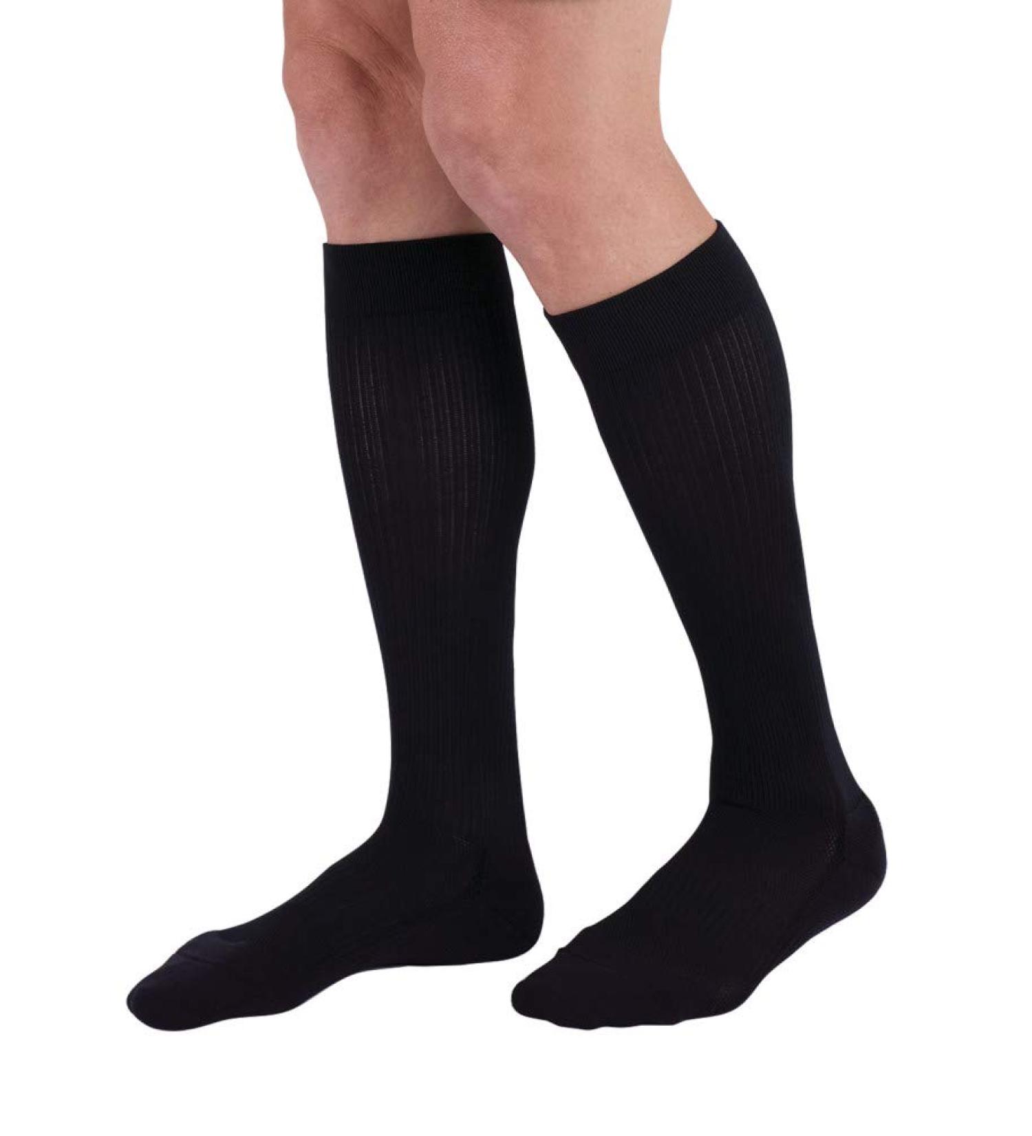 Duomed Relax 20-30 mmHg Black Compression Socks - Calf High Medium Size Closed Toe - International Shipping Available - Buy Online on GoSupps.com