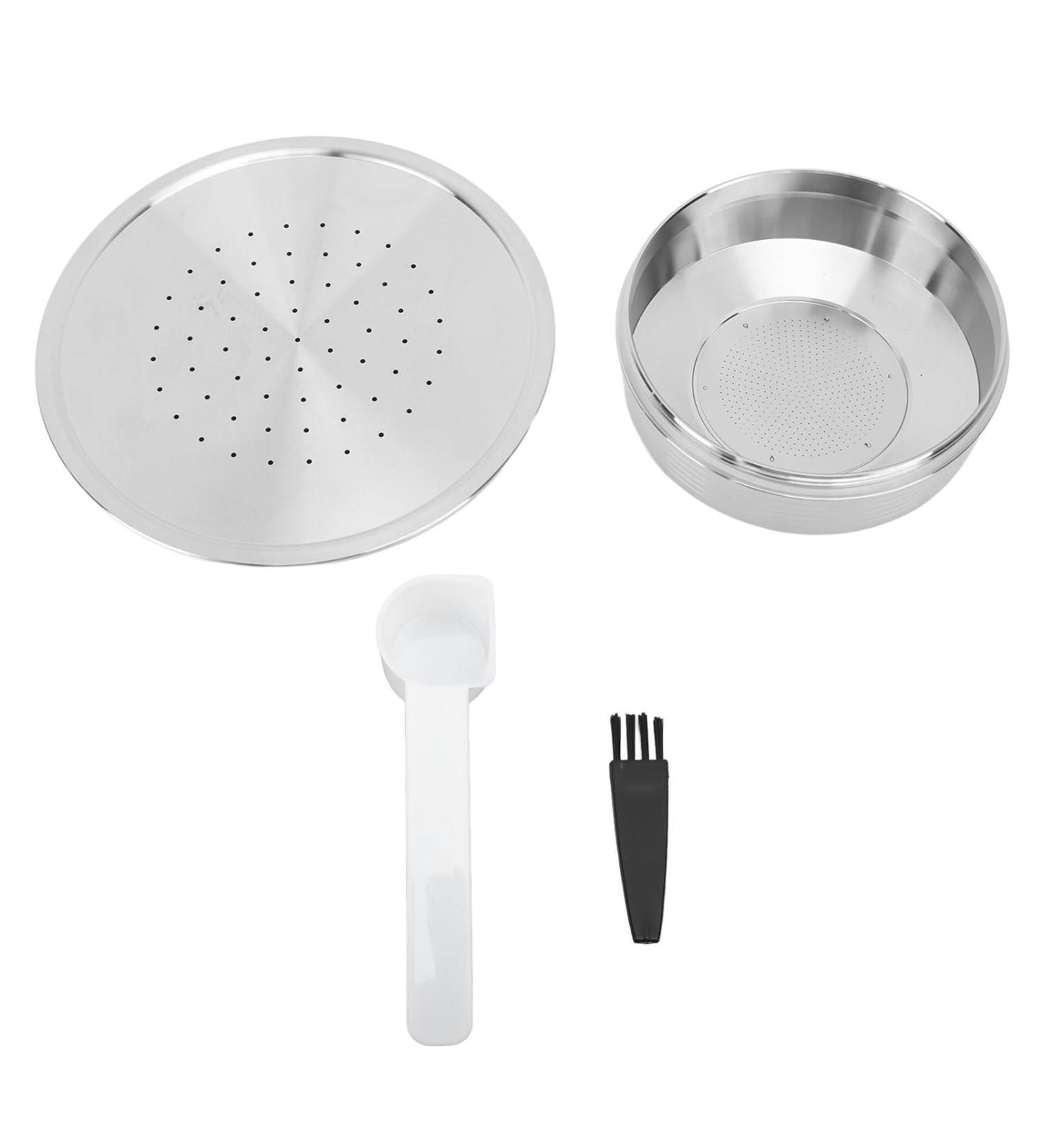Dosettes de caf r utilisables lavables en acier inoxydable rechargeable pour machine caf Senseo HD7801 capsules rechargeables avec 1 cuill re r utilisable 1 brosse - Buy Online on GoSupps.com