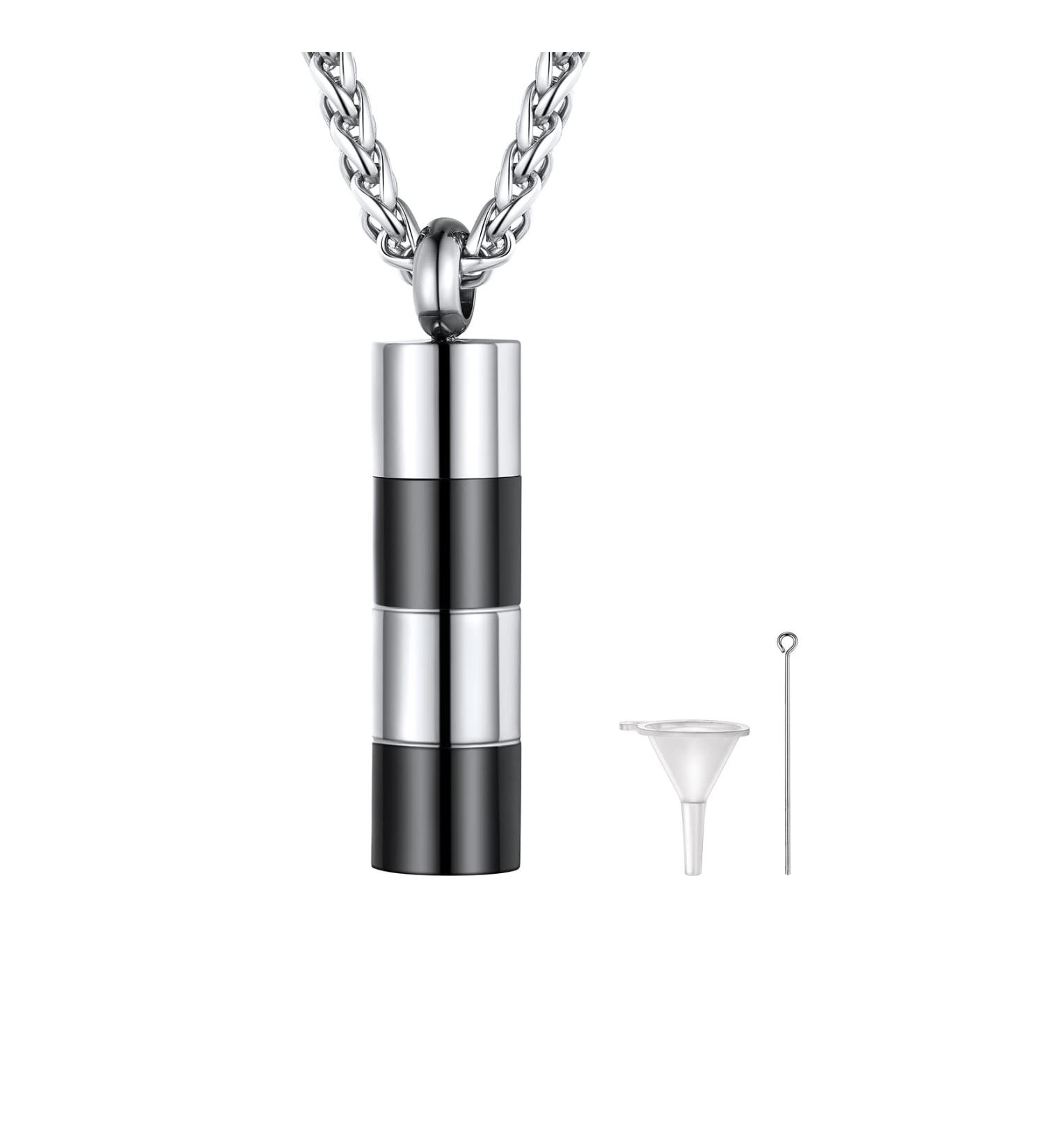 U7 Ladies Cremation Urn Necklace - Celtic Knot Dog Feet Wing & Crucifix Designs - Memorial Jewelry for Ashes in Stainless Steel - Fire Burial Pendant Chain for Men & Women - Buy Online on GoSupps.com