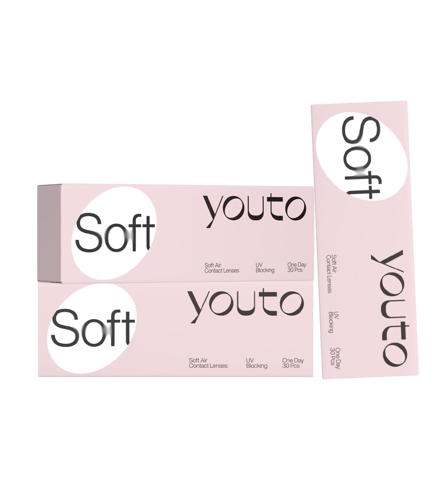 Youto Daily Soft Lenses - 90 Pack | Comfort & UV Protection | High Quality Daily Contact Lenses | BC 8.7 mm DIA 14.2 mm -9.00 Diopters - Buy Online on GoSupps.com