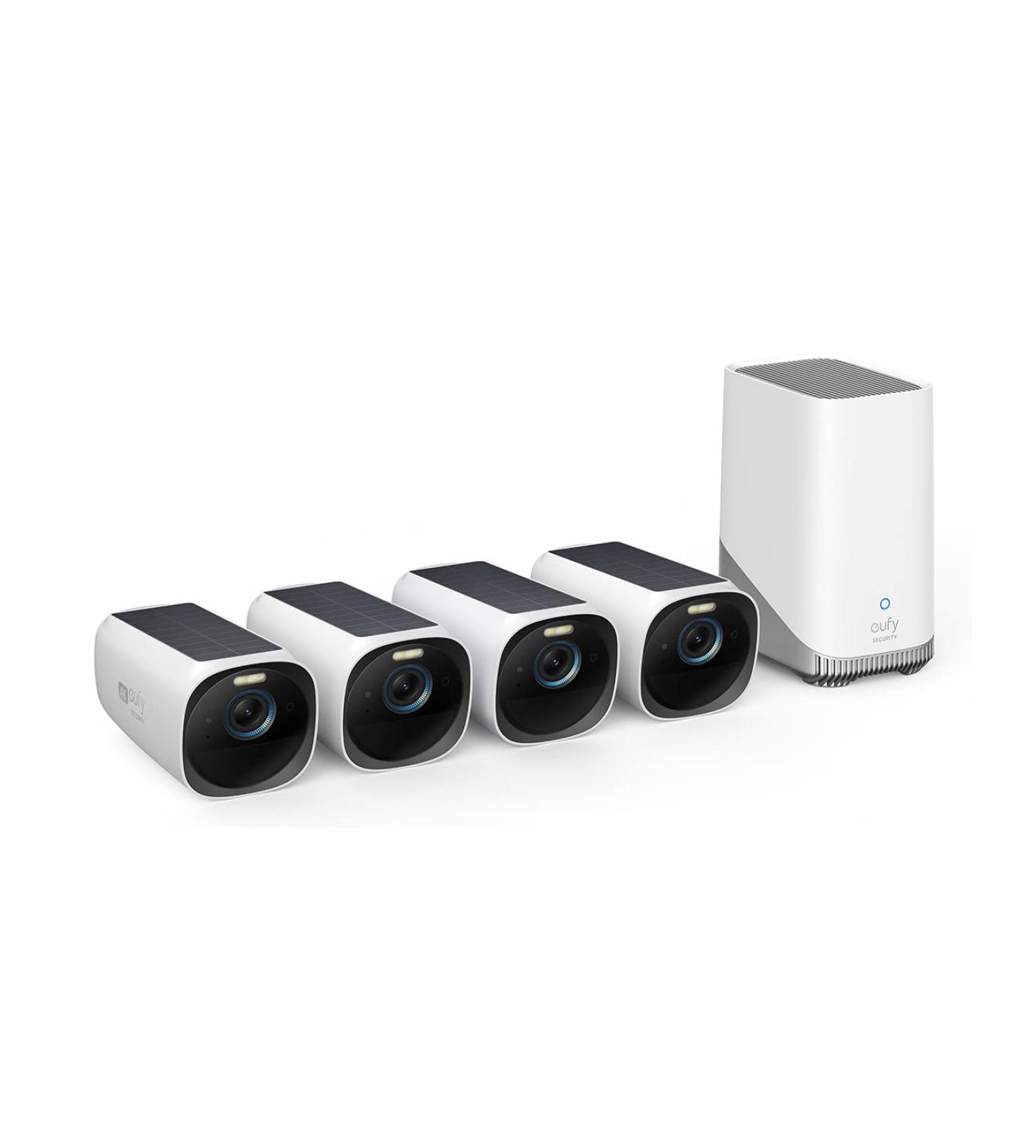 eufyCam 3 4-Cam Kit | Outdoor Wireless 4K Security Camera with Solar Panel | AI Face Recognition | Expandable Storage | Spotlight | No Monthly Fee - Buy Online on GoSupps.com