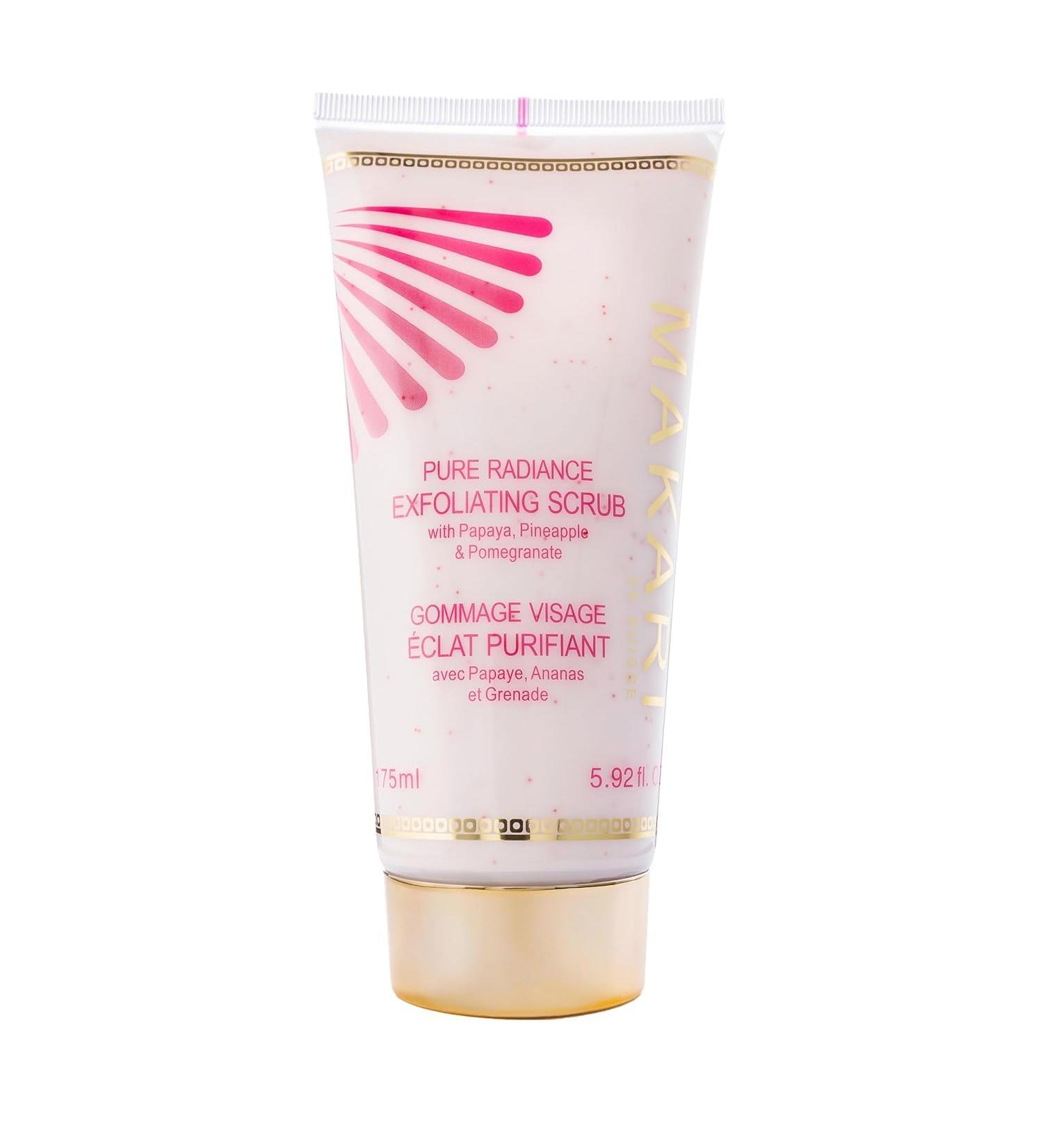 Makari Pure Radiance Exfoliating Face Scrub (5.92 fl oz) | Exfoliating Face & Body Scrub | Skin-Smoothing Formula with Papaya Pineapple & Pomegranate - Buy Online on GoSupps.com