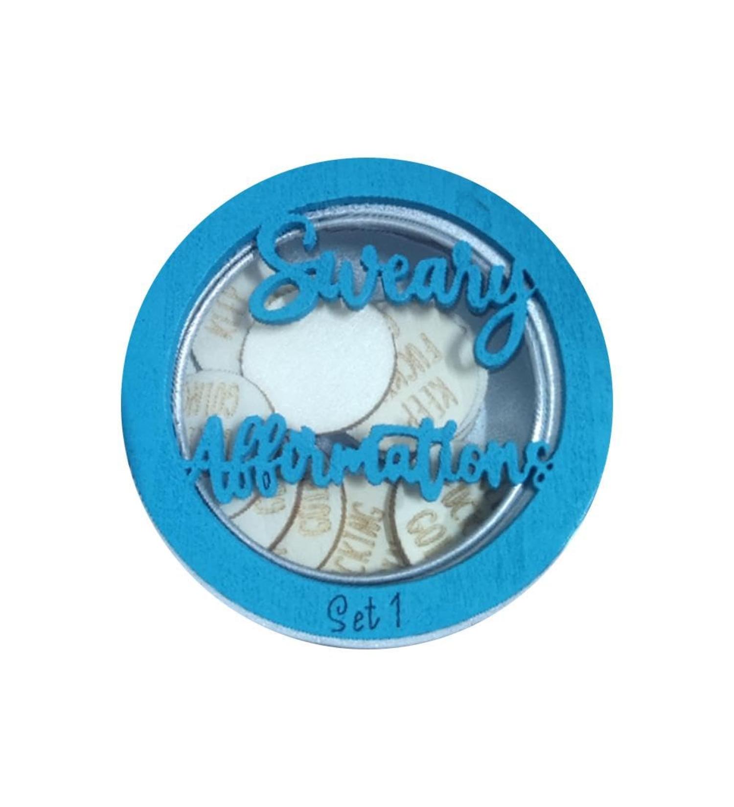 tkerinse Mini Sweary Affirmation Discs 2Pack Motivational Statement A Jar 22pcs Sweary Carry Mini Af Easy to Affirmations Sweet Blue - Buy Online on GoSupps.com