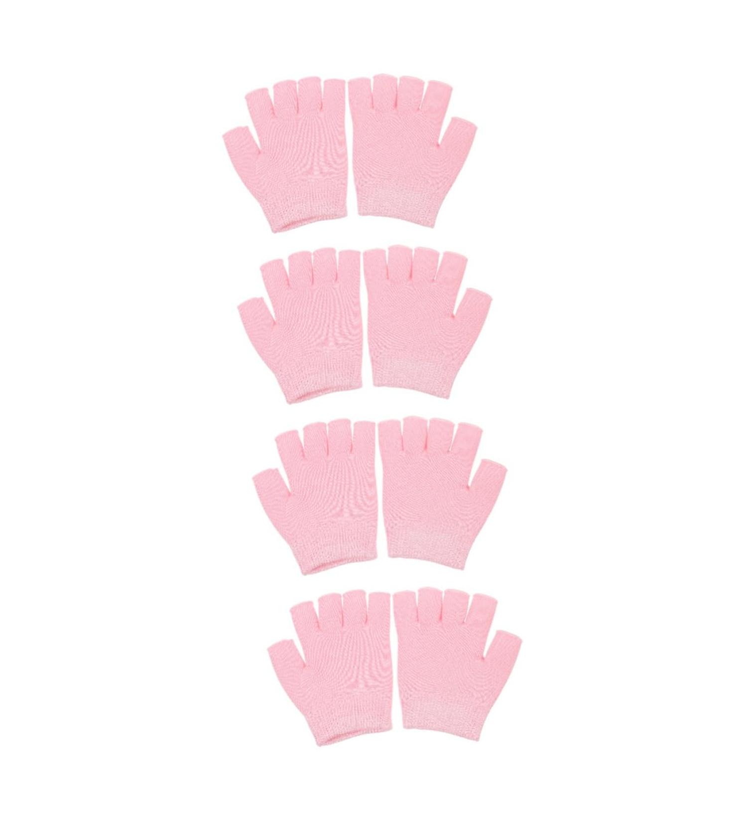 Healeved 4 Pairs Gel Moisturizing Gloves Knit Gloves Winter Mittens Fingerless Moisturizing Gloves Men Lotion Womens Gloves Protective Gloves Moisturizing Lotion Keep Warm Dipping Pink Miss - Buy Online on GoSupps.com