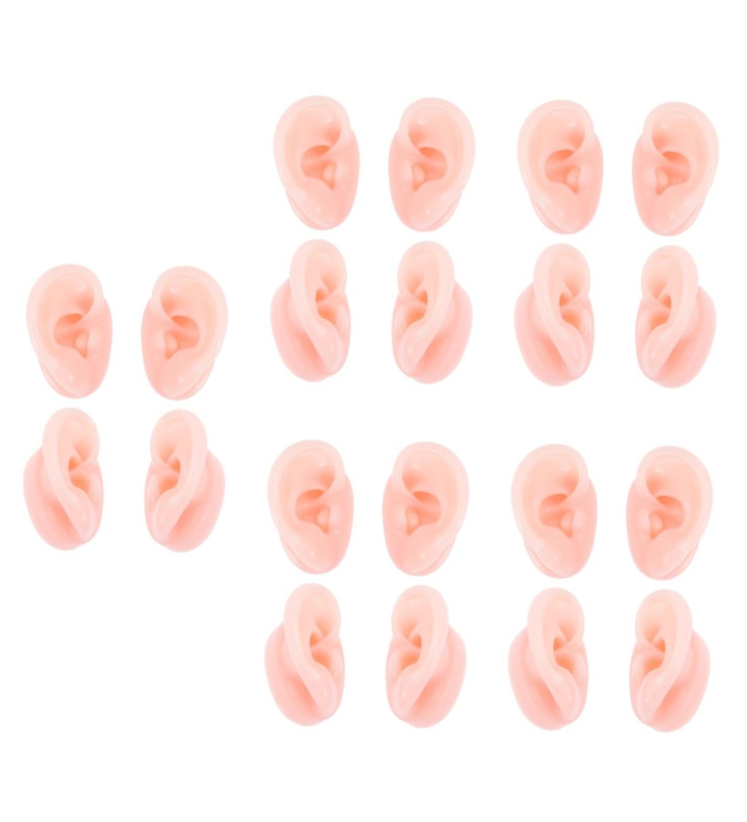 10 Pairs Artificial Silicone Ear Models for Piercing Practice - Realistic Fake Ears for Body Art & Training - Buy Online on GoSupps.com