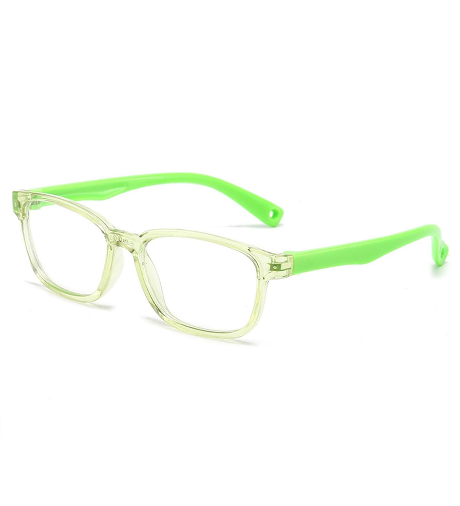 kurkip Blue Light Blocking Silica Glasses for Kids Children's Computer Glasses for Age 4-13 Unbreakable Frame Anti-Blue Ray Glasses With Case Anti UV400 & Eyestrain Green - Buy Online on GoSupps.com