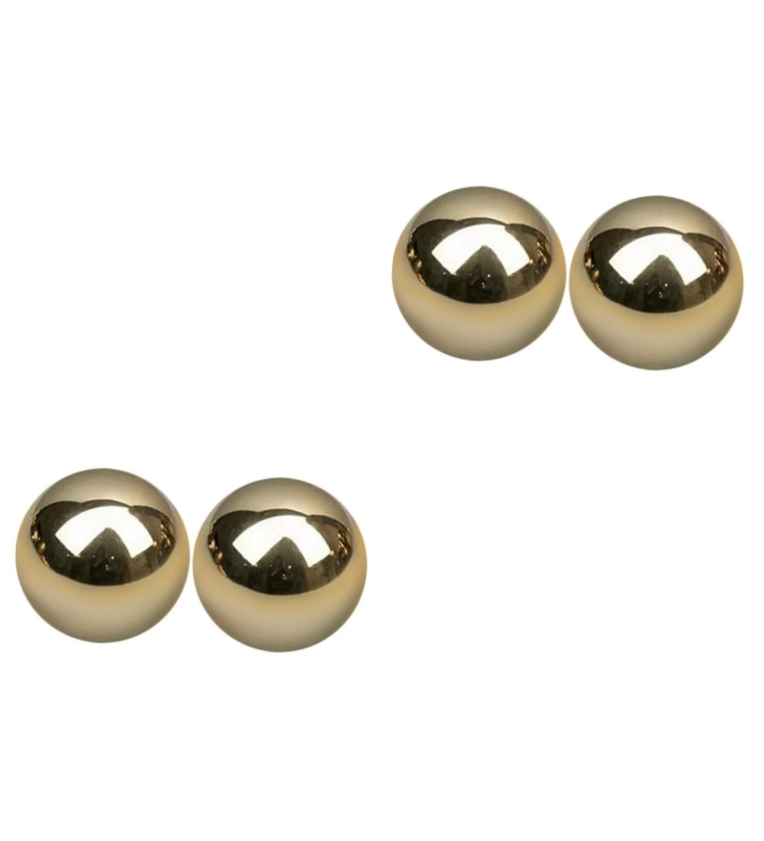 Buy Gatuida Brass Gymnastics Balls 4-Piece Fitness & Hand Training Set | Copper Baoding Roller Massagers - Buy Online on GoSupps.com