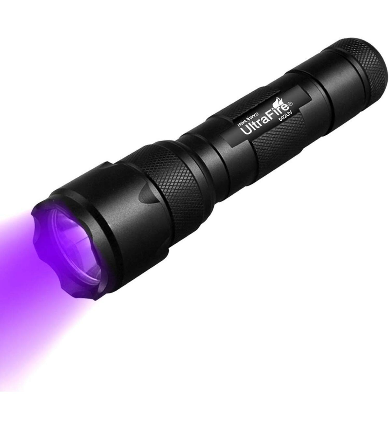 ULTRAFIRE UV LED Torch 395-405 nm Black Light Adjustable Focus Super Power Ultraviolet Flashlight Single Mode Mini UV Torch for Pet Urine Stain Curing UV Glue Leak Detector 502UV - Buy Online on GoSupps.com