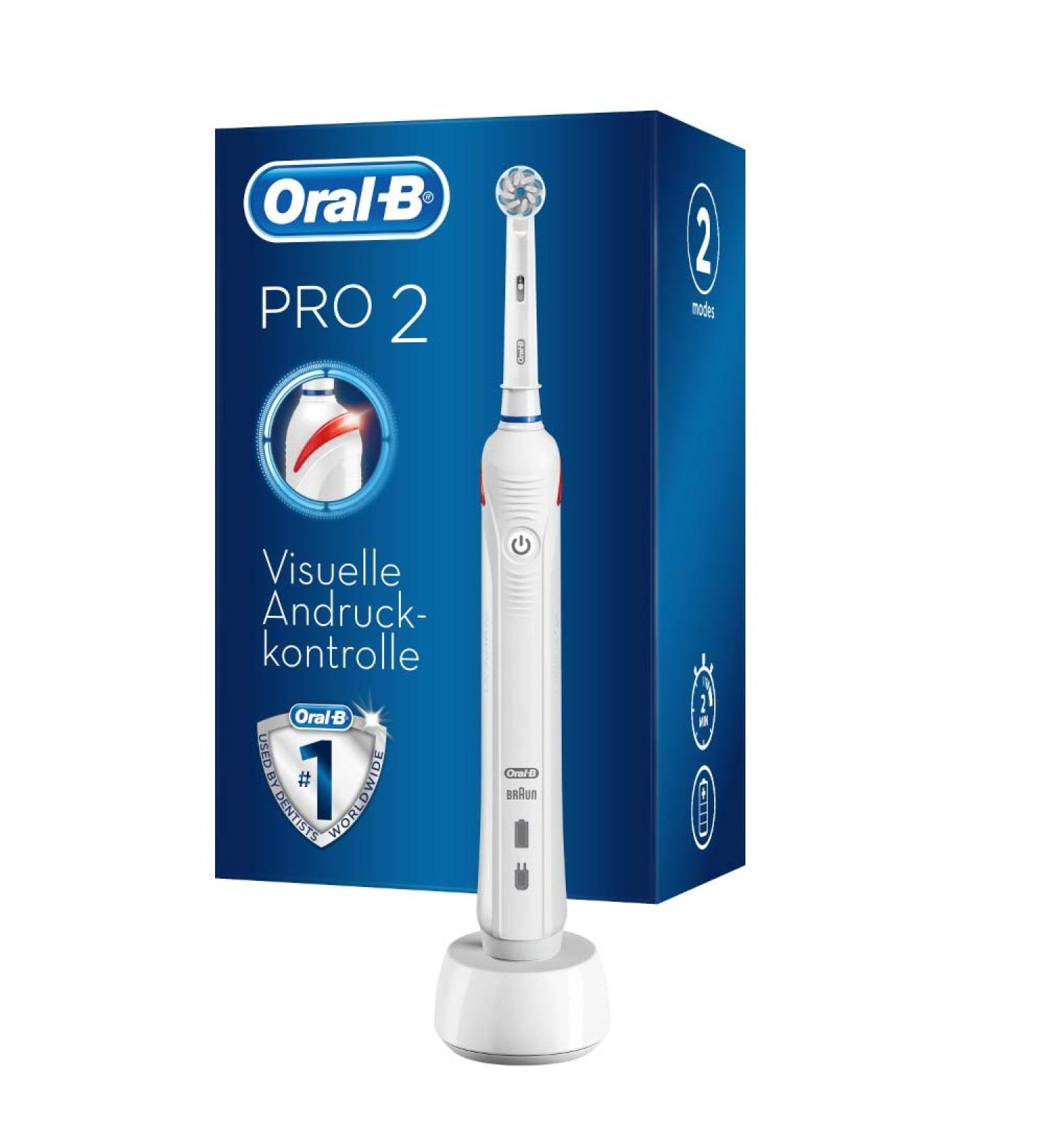 Buy Oral-B Pro 2 2000 Clean Electric Toothbrush - Sensitive & Pressure Control Modes for Ultimate Dental Care - International Shipping Available - Buy Online on GoSupps.com