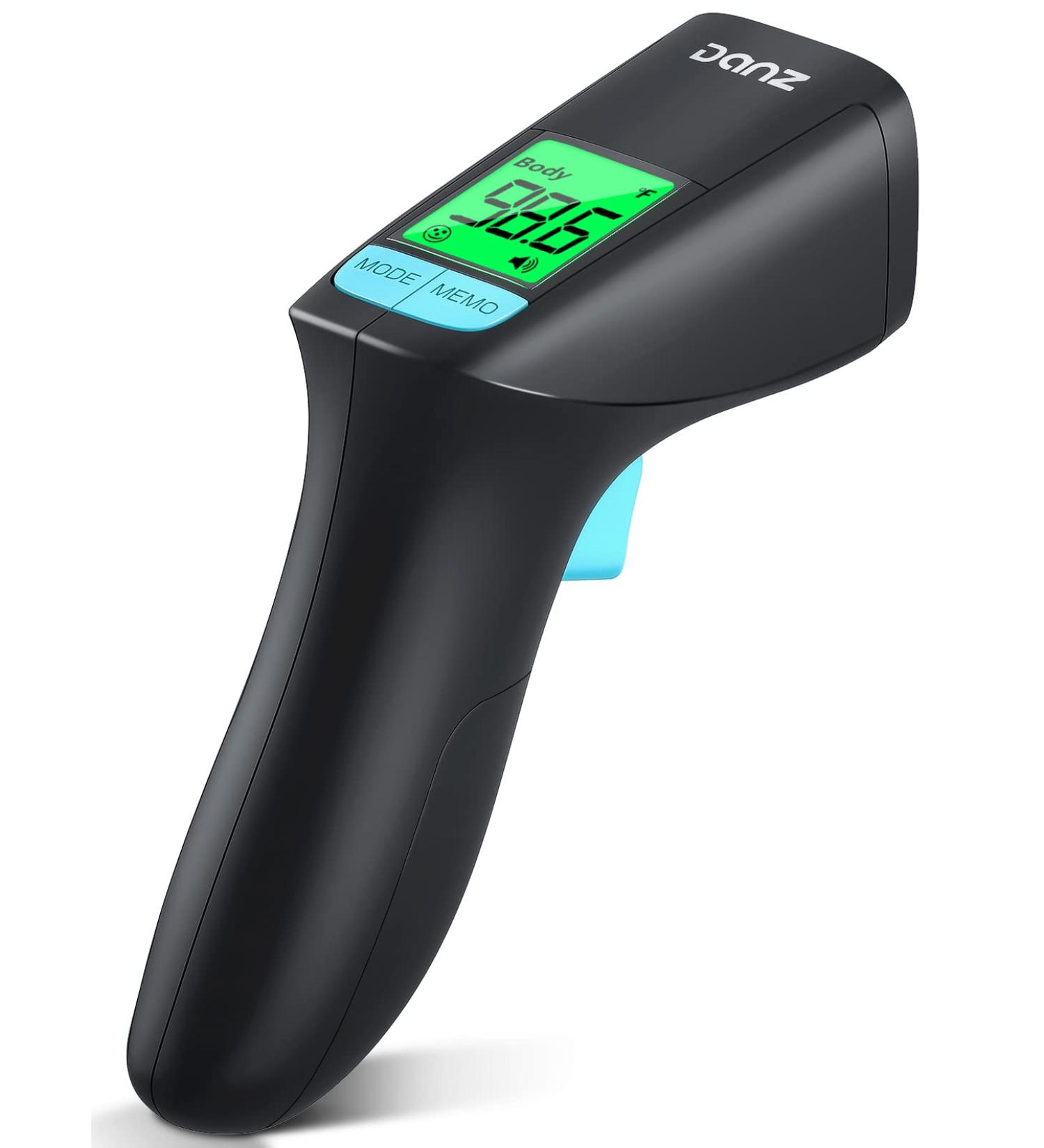 Danz Forehead Thermometer - Non-Contact Digital, 3-Color LCD Screen, Fast Reading, Fever Alarm - for Adults, Kids, Baby - 50 Memory Values - Buy Online on GoSupps.com