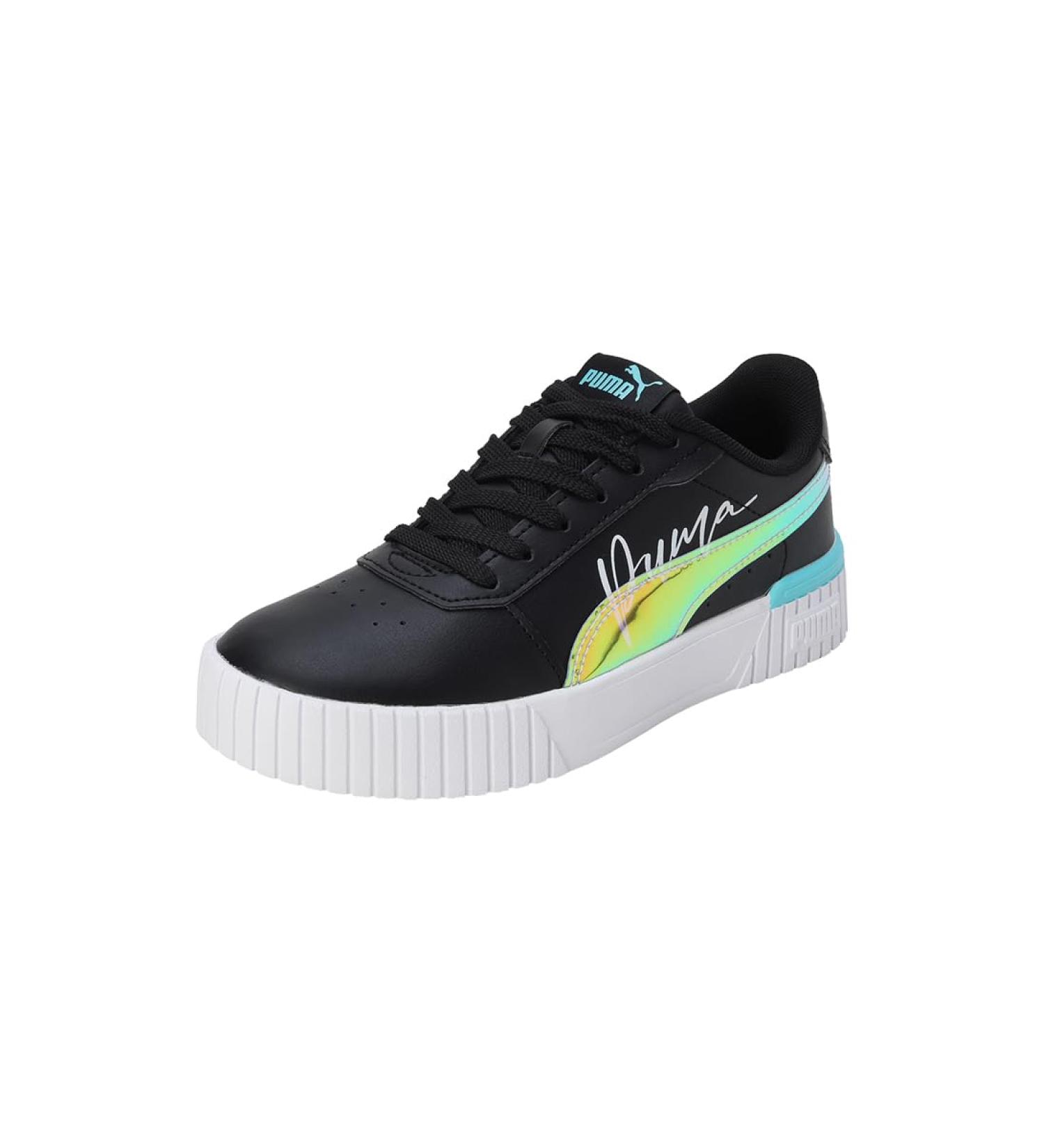 PUMA Girls Carina 2.0 Crystal Wings Jr Sneakers - Stylish EU 36 in Black Aqua & White | International Shipping Available - Buy Online on GoSupps.com