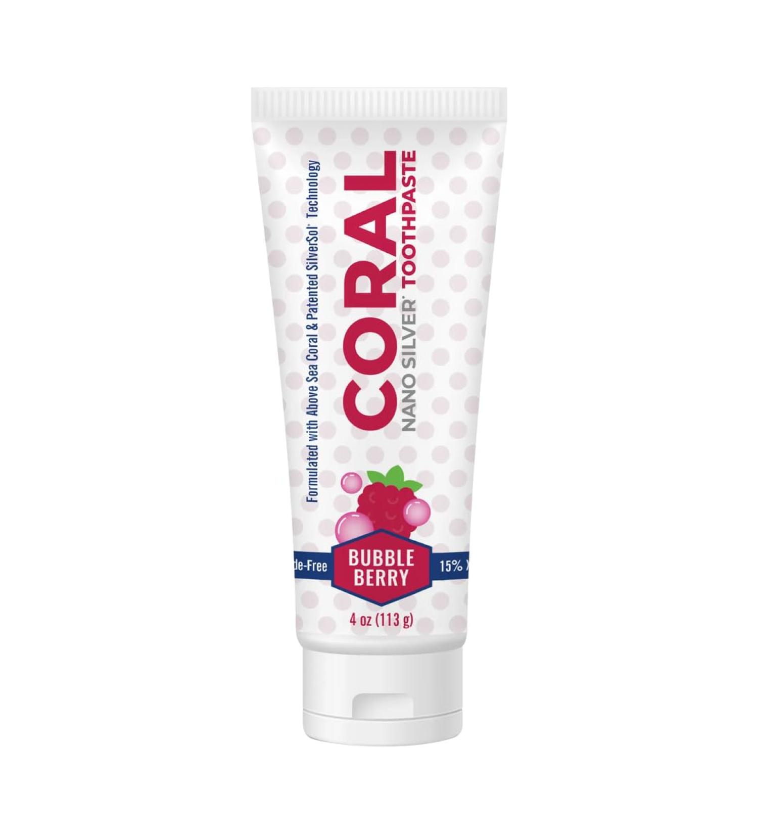 Coral Nano Silver Kids Toothpaste Natural Fluoride-Free Children s Whitening & Remineralizing Toothpaste with Coral Calcium SLS-Free Safe to Swallow Anti-Plaque Bubble Berry 4 oz Bubble Berry 4 Ounce (Pack of 1) - Buy Online on GoSupps.com
