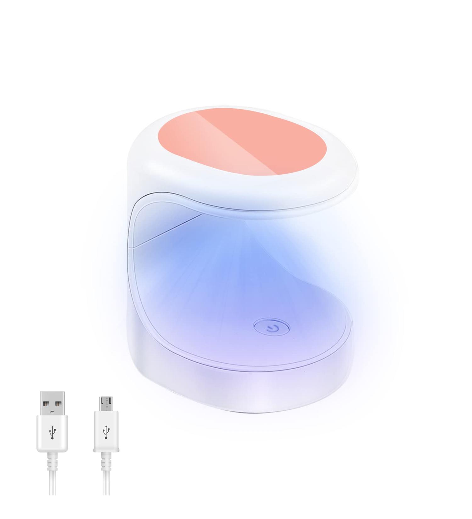 Mini LED UV Nail Dryer - Portable 16W USB Nail Lamp for Gel Nails - Pink Manicure Tool - Buy Online on GoSupps.com