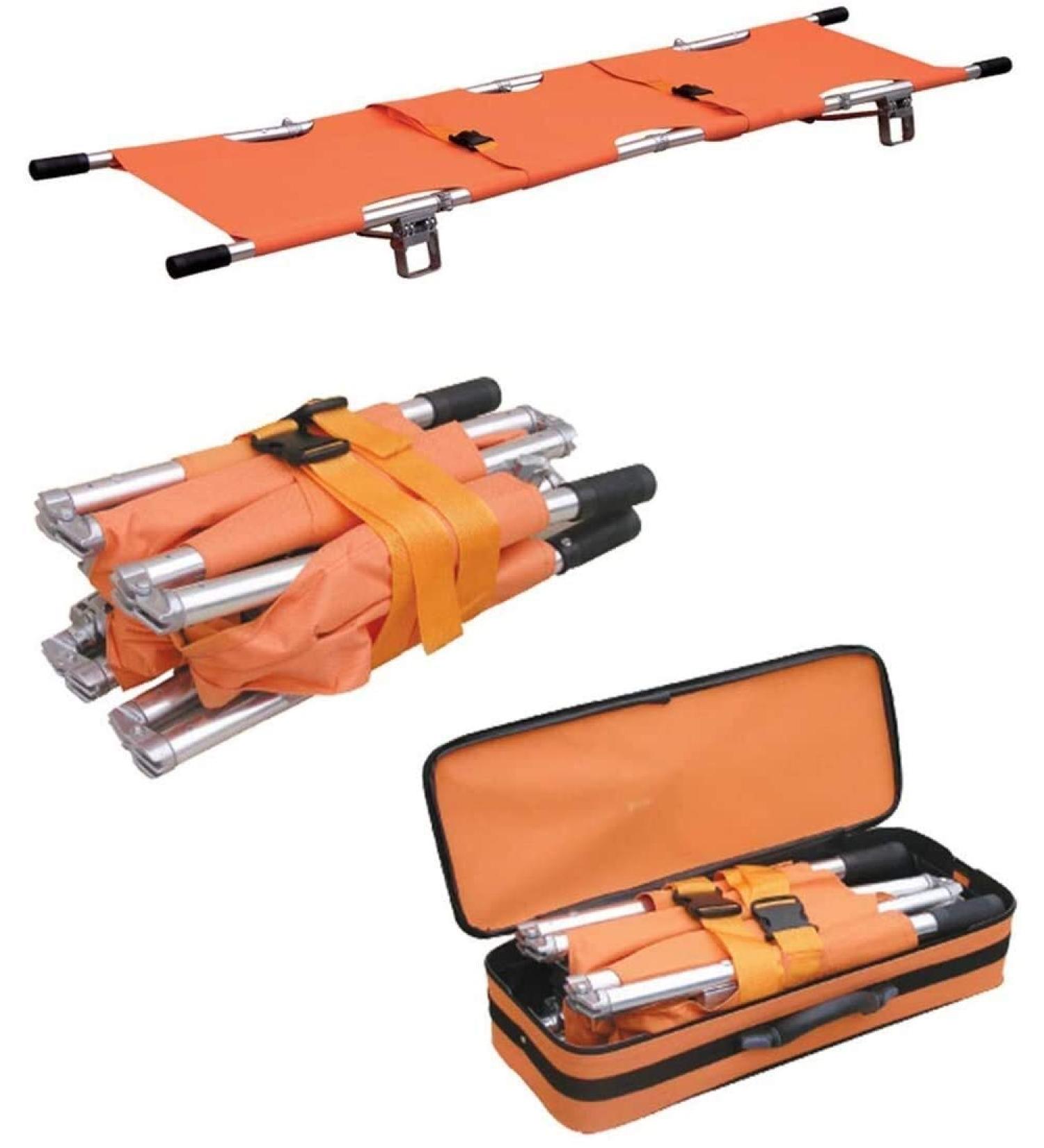 Foldaway Aluminum Alloy Rescue Stretcher with Handles and Carrying Case Emergency Lightweight 812