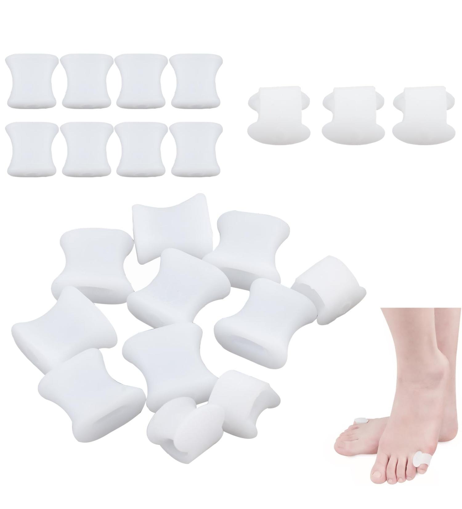 Soft Gel Toe Separator for Bunion Correction - Comfortable SEBS Toe Spacers for Men & Women - Hammer Toe & Big Toe Straightener - High Elasticity White - Buy Online on GoSupps.com