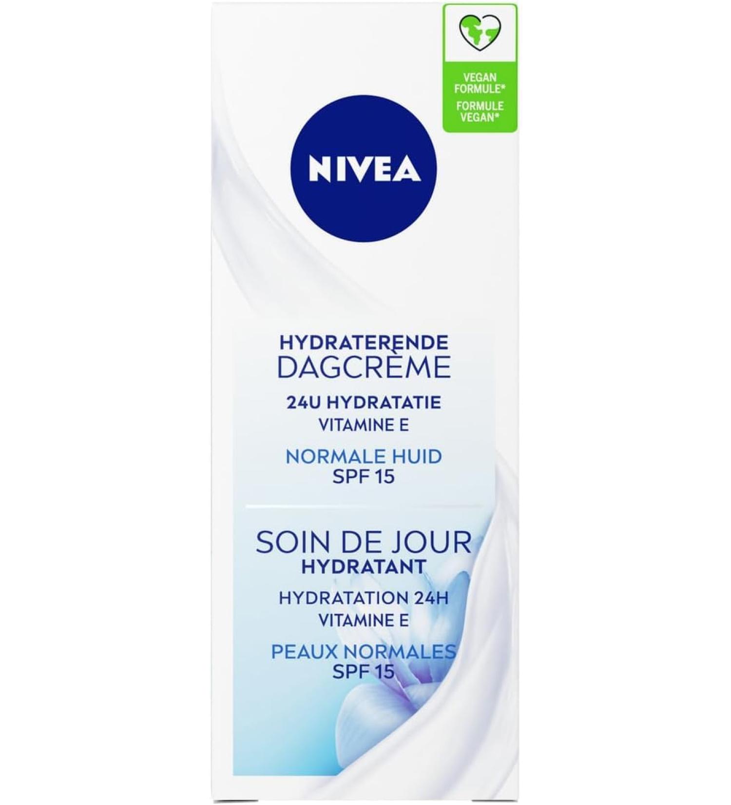 Beiersdorf NIVEA Essentials Moisturizing Day Cream Face cream Normal skin SPF 15 With vitamin E magnolia extract and lotus extract Face care 50 ml - Buy Online on GoSupps.com