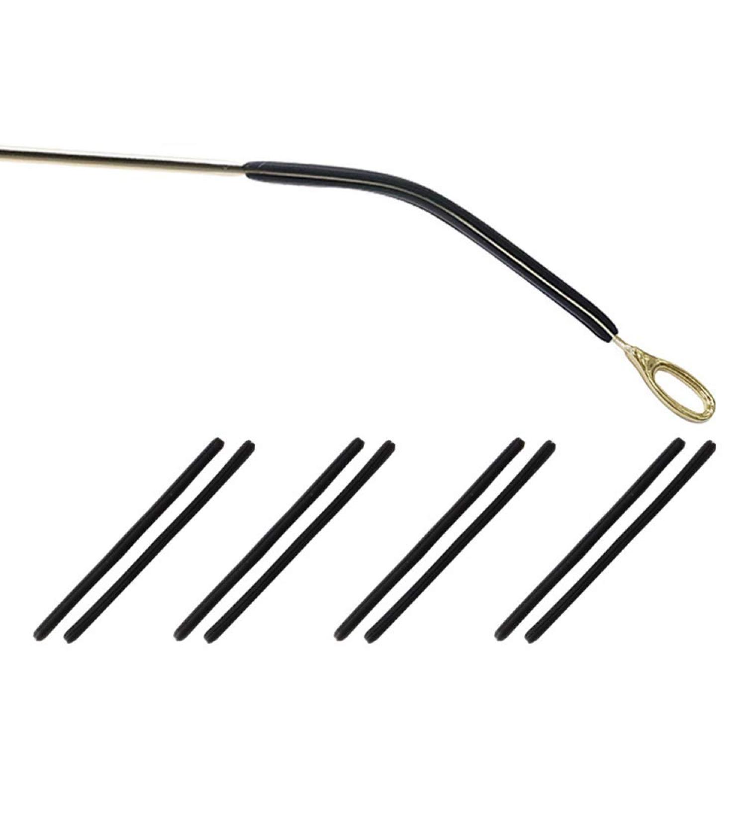 OPUGIT Silicone Eyeglass Temple Tip Sleeves - Non-Slip Holders for Sunglasses & Reading Glasses 4 Pairs 55cm Black - International Shipping Available - Buy Online on GoSupps.com