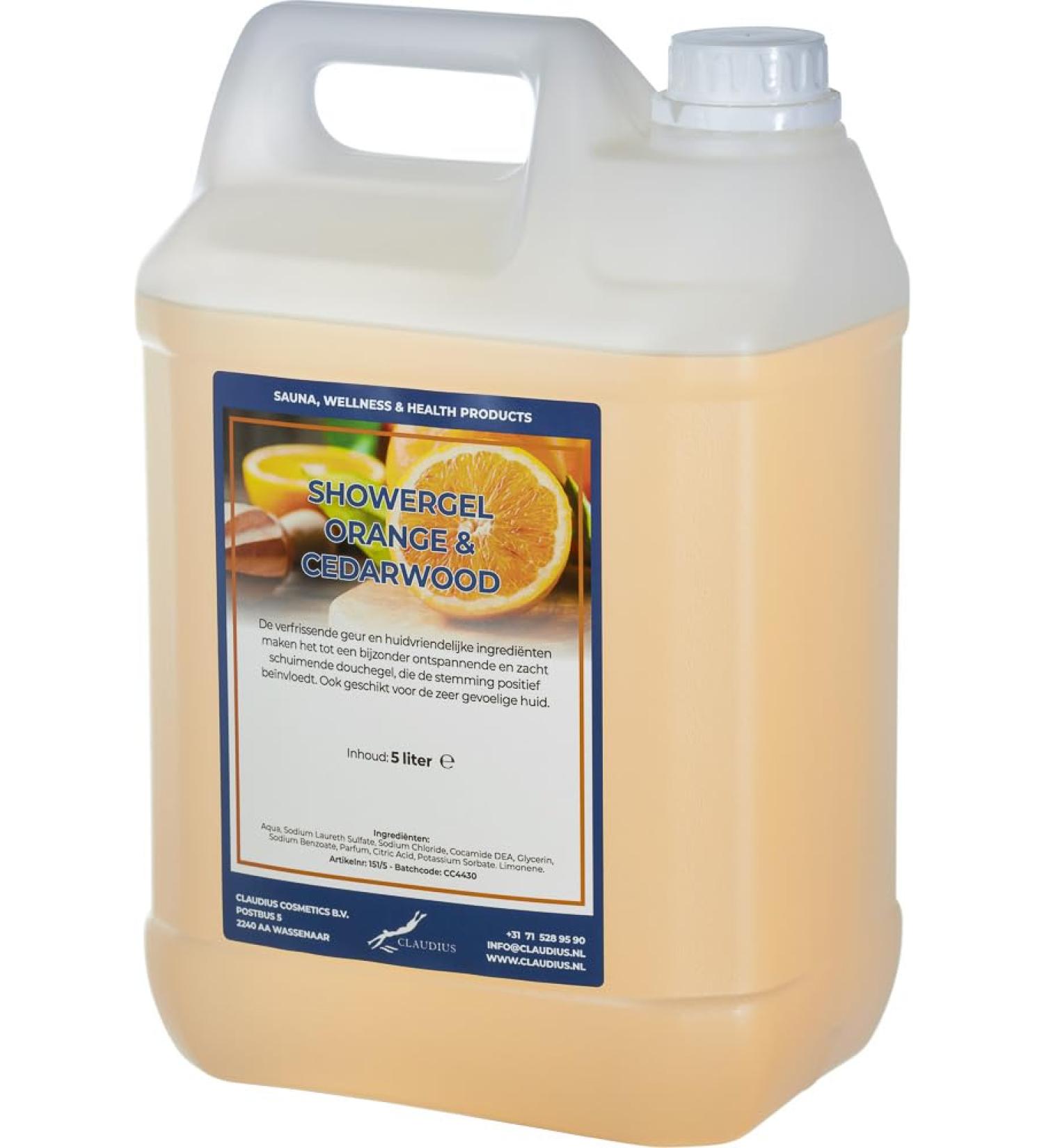 Claudius Showergel Sweet Orange & Cedarwood 5 liter