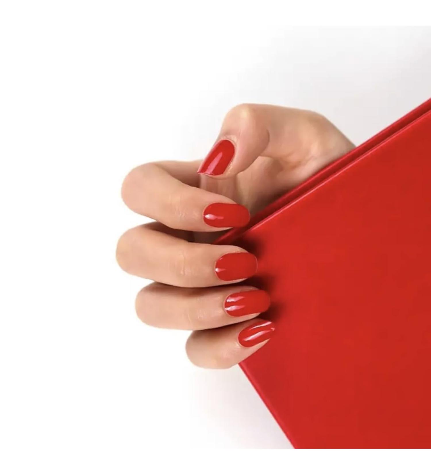 Zaubern gel4Home- UV wraps UV nail foils gel nail wraps semi cured gel nails (Bright red)