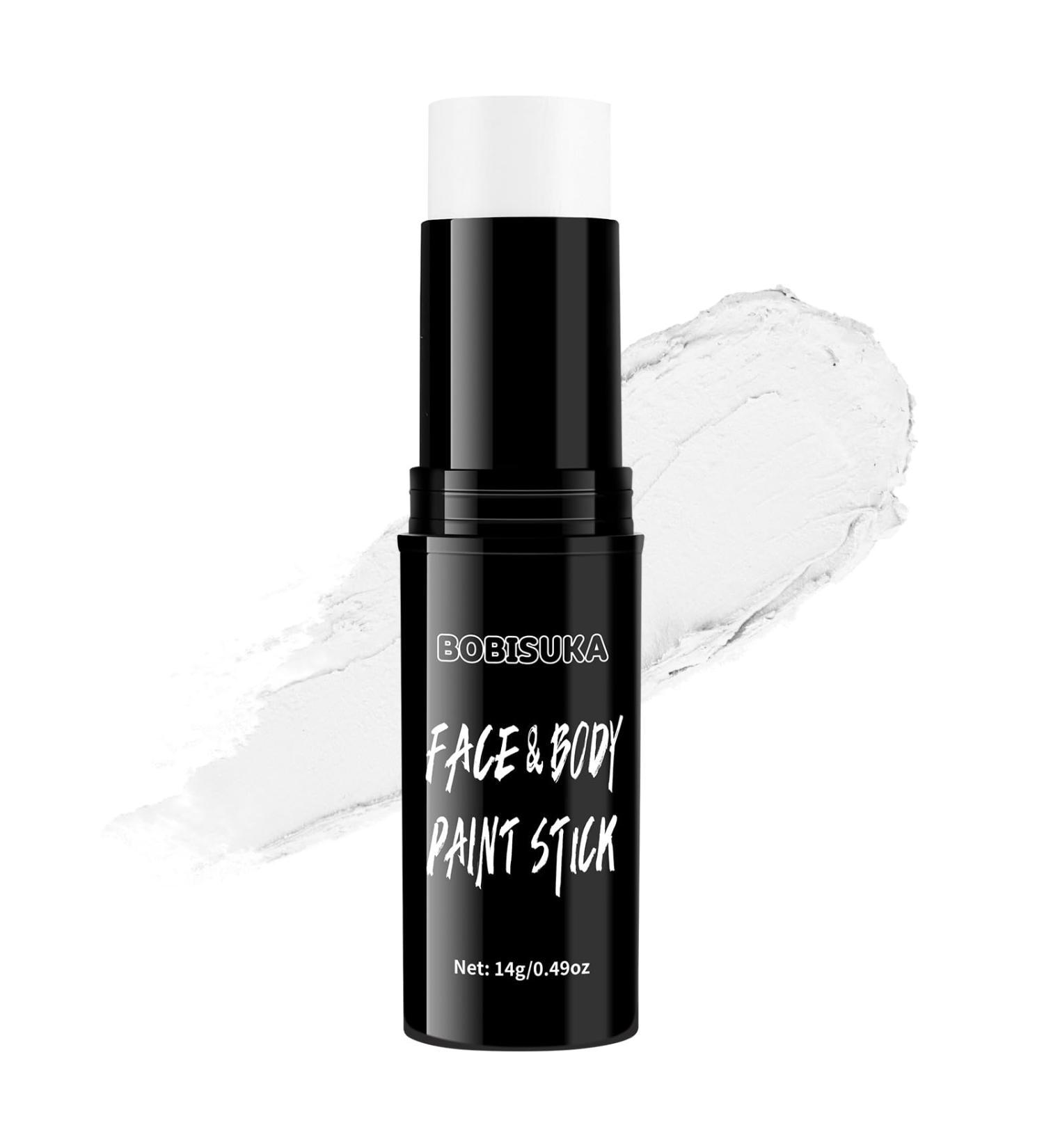 BOBISUKA White Face Body Paint Stick - Quick Drying Water-Based Makeup for Halloween Sports Cosplay & SFX | Eye Black Sticks for Football Baseball & Softball - Buy Online on GoSupps.com