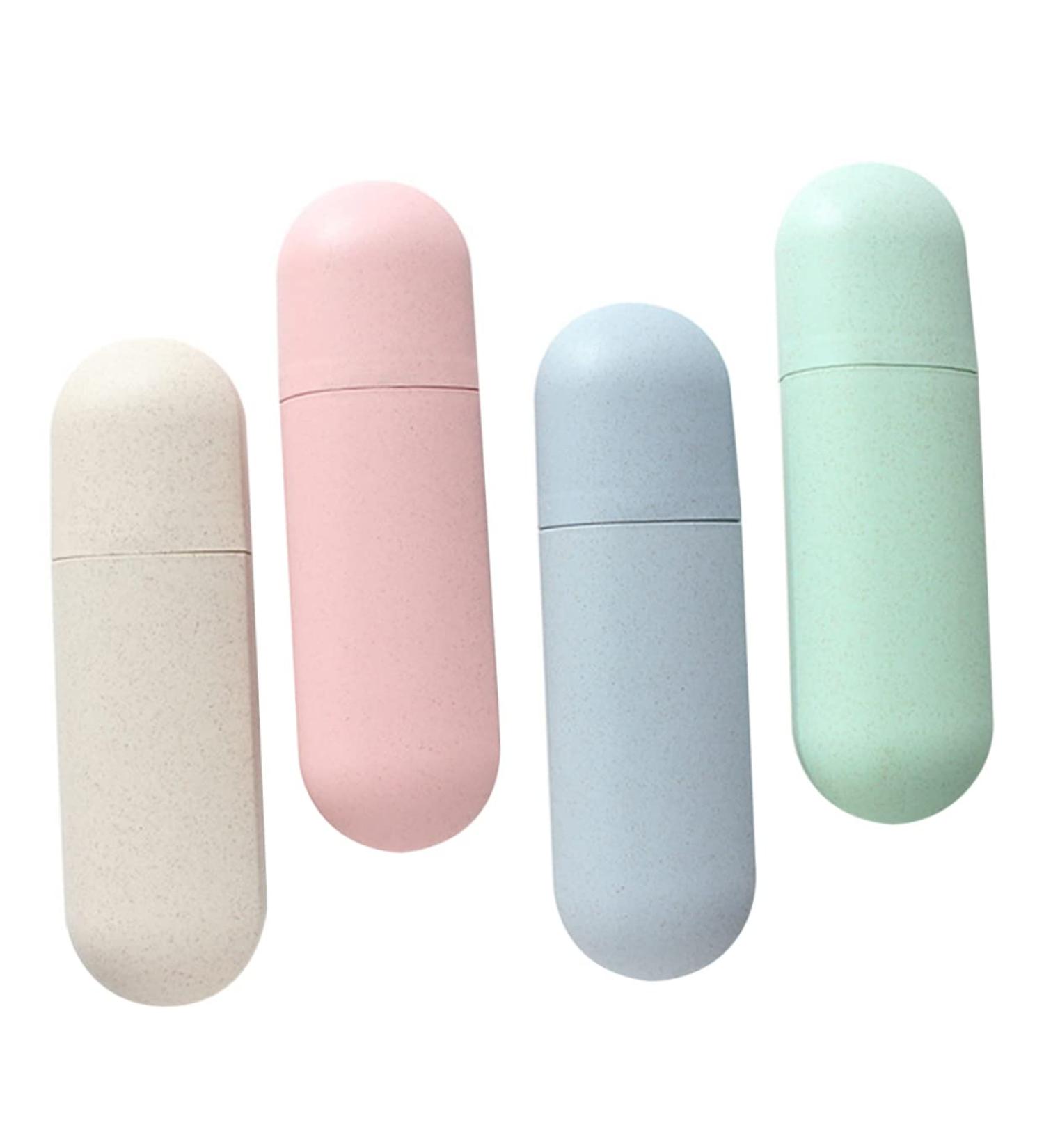 FRCOLOR 4 Pieces Portable Toothbrush Case - Travel-Friendly Toothbrush Container for International Shipping - Buy Online on GoSupps.com