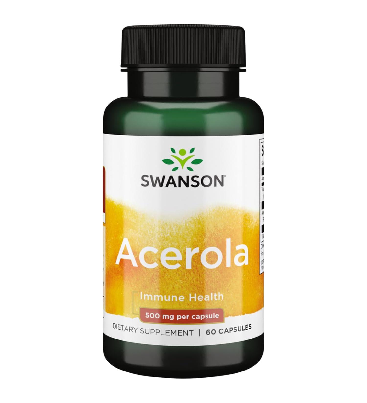 Swanson Acerola 500 Milligrams 60 Capsules