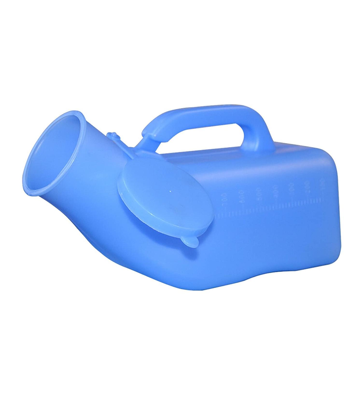 Male Urinal- Thick Firm Portable Sealing is Good Reusable Mobile Potty Urine Bottle with 1000mL for Men Incontinence Elderly Child(Blue) Happy - Buy Online on GoSupps.com