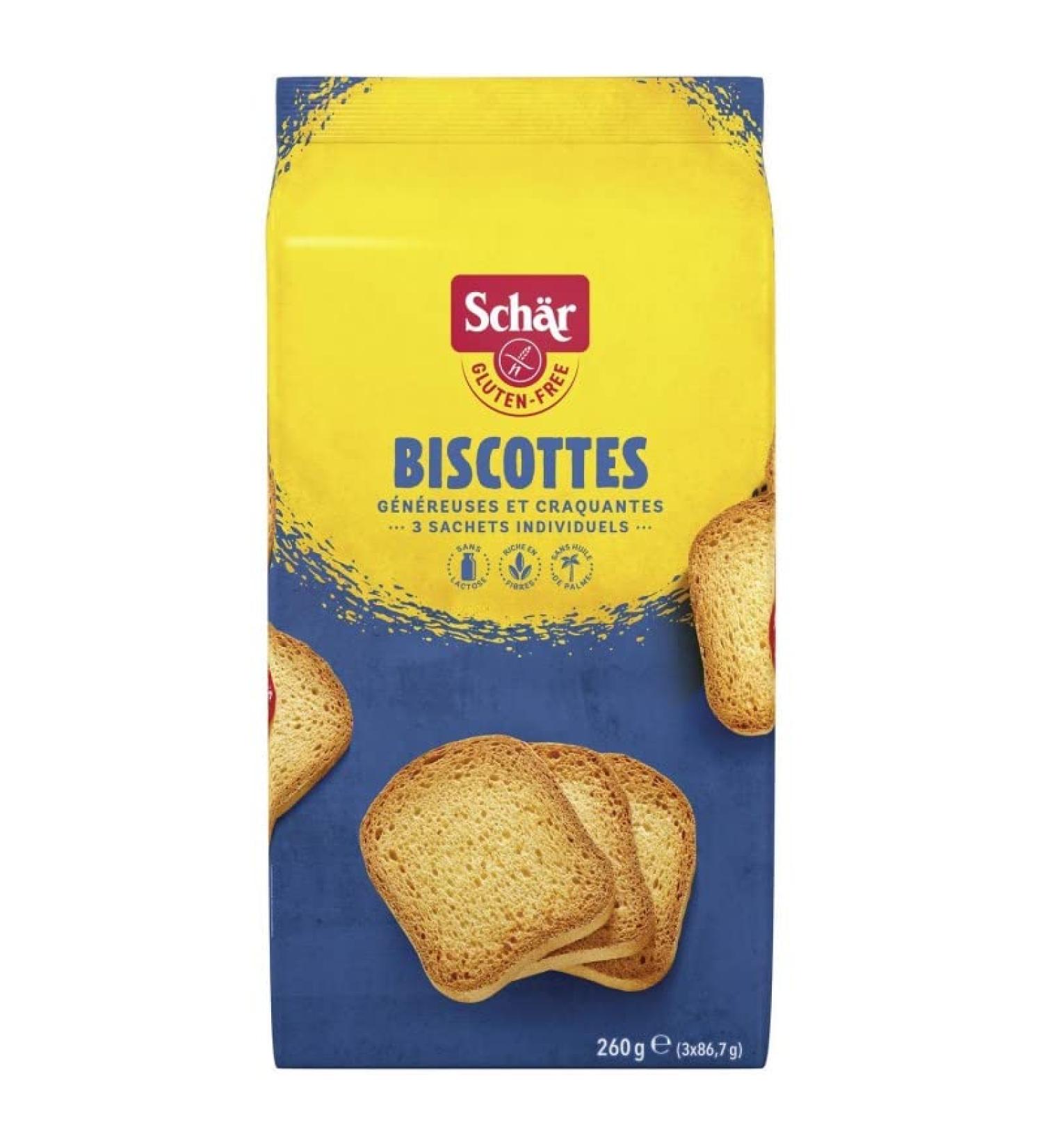 Schar - Naturally Gluten Free Rusks 260 g - Pack of 3 - Sold as a Set - Buy Online on GoSupps.com