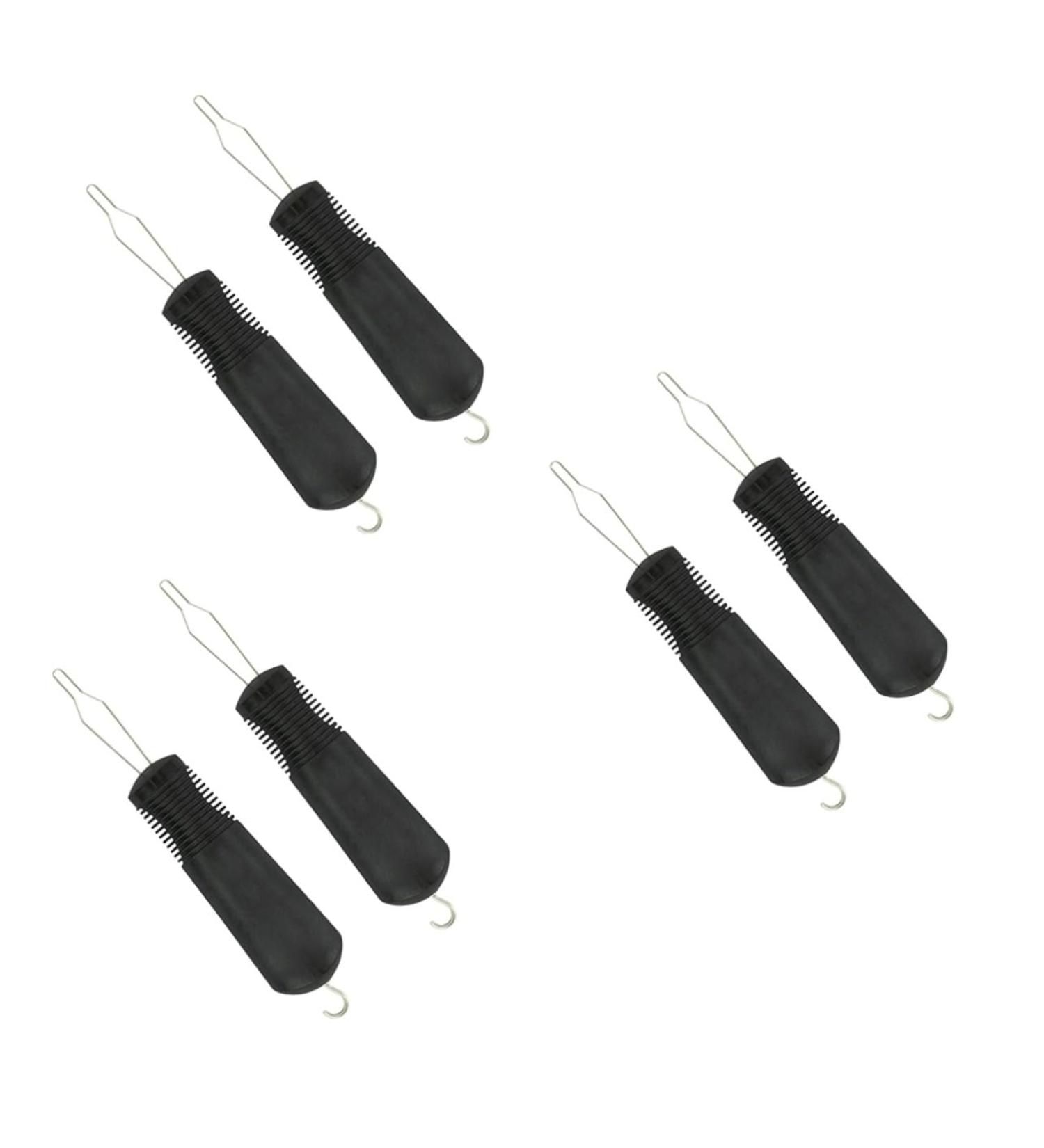 Button Hook Helper 6 Pcs Puller Zipper Helper Pull for Dresses Dressing Hook Button for Clothes Sticky Hooks for Hanging Rope Tab Black 18.4*3.2cm Black - Buy Online on GoSupps.com