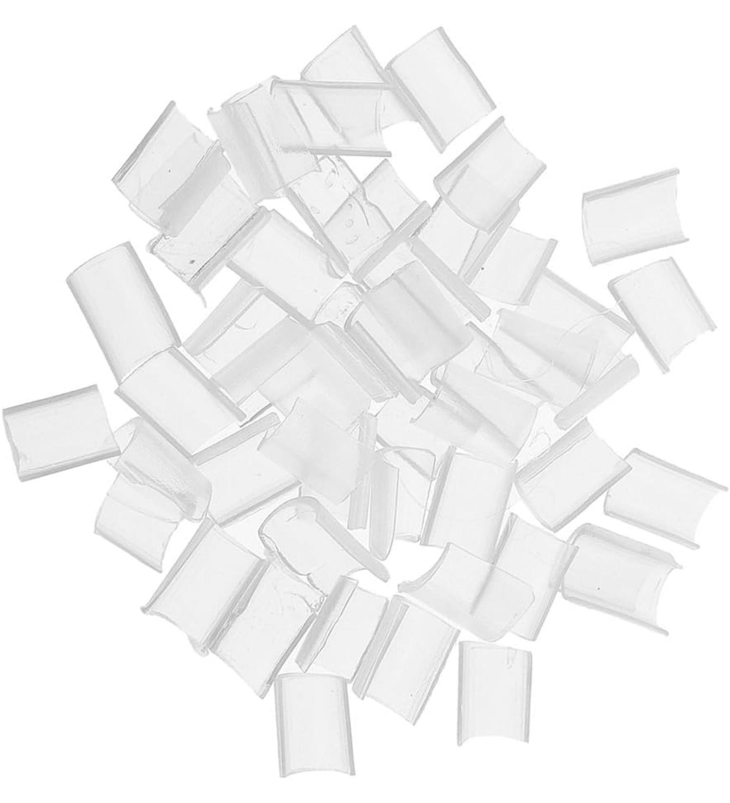 Real Premium Italian Keratin Glue Fusion Nail U Tip Re-Bonds (50 pcs) (Clear)