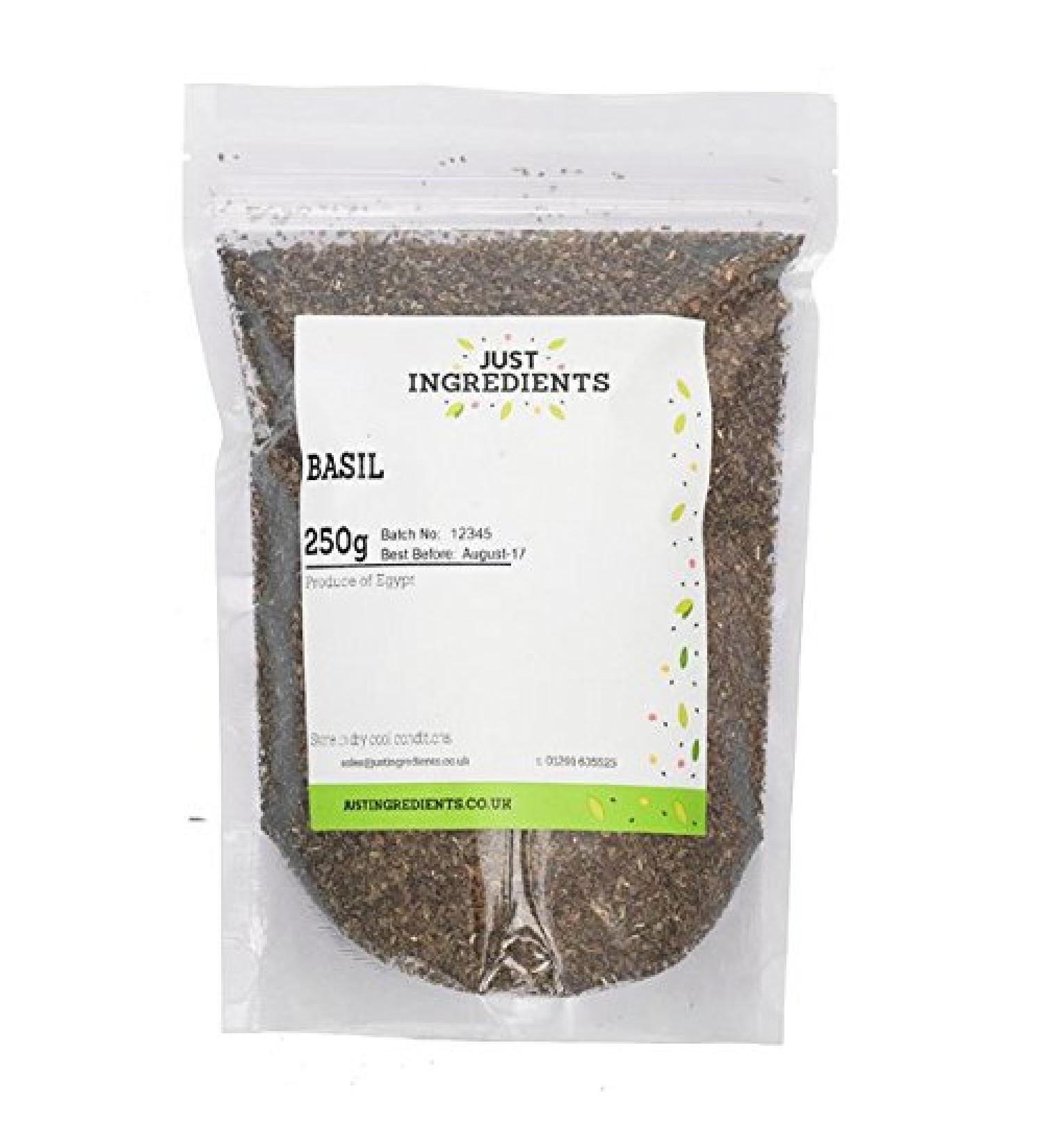 JustIngredients Essential Basil 250g - Pack of 5