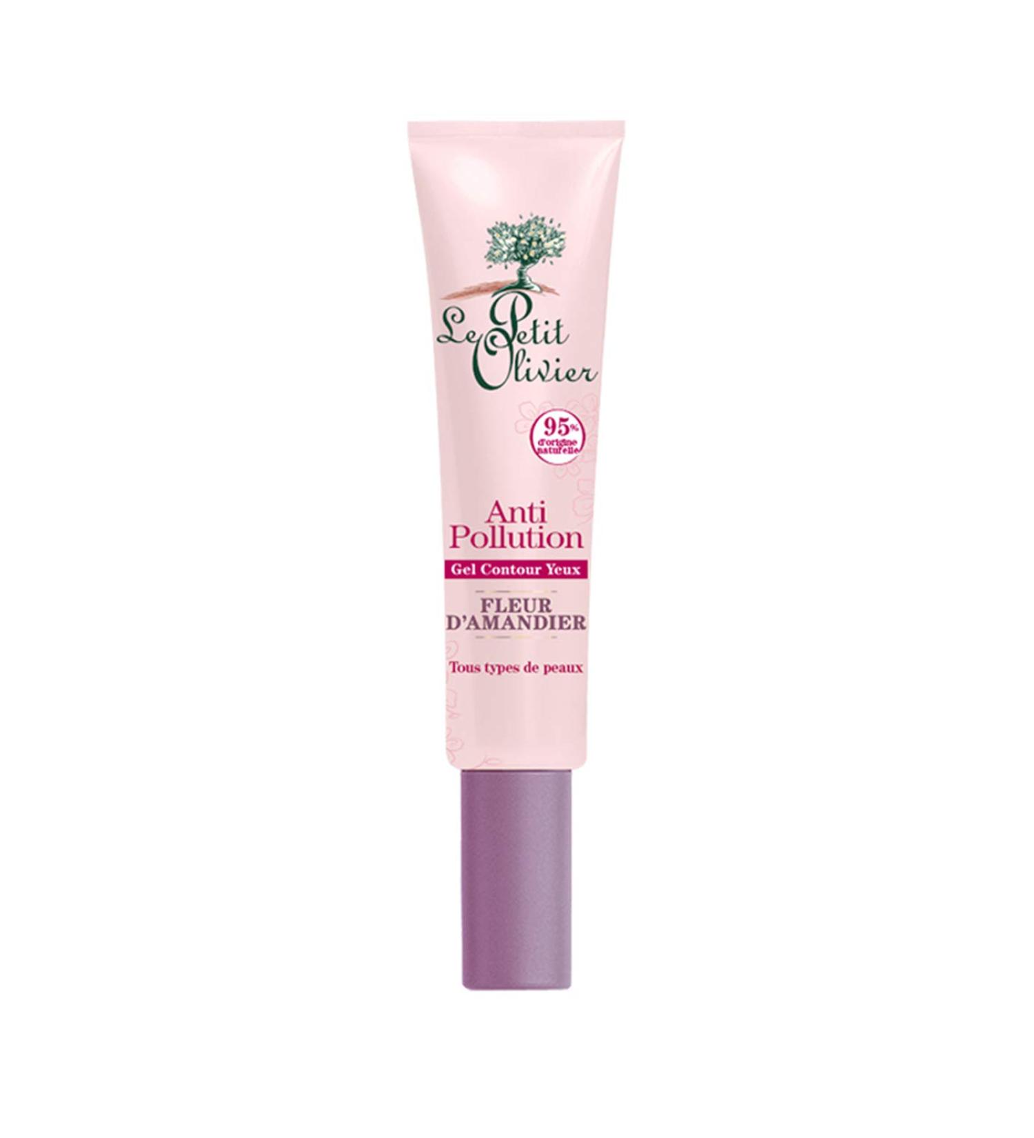 Le Petit Olivier Le Petit Olivier - Anti-Pollution Eye Contour Gel - Almond Blossom - Made in France - 15ml roll-on tube - Silicone-free