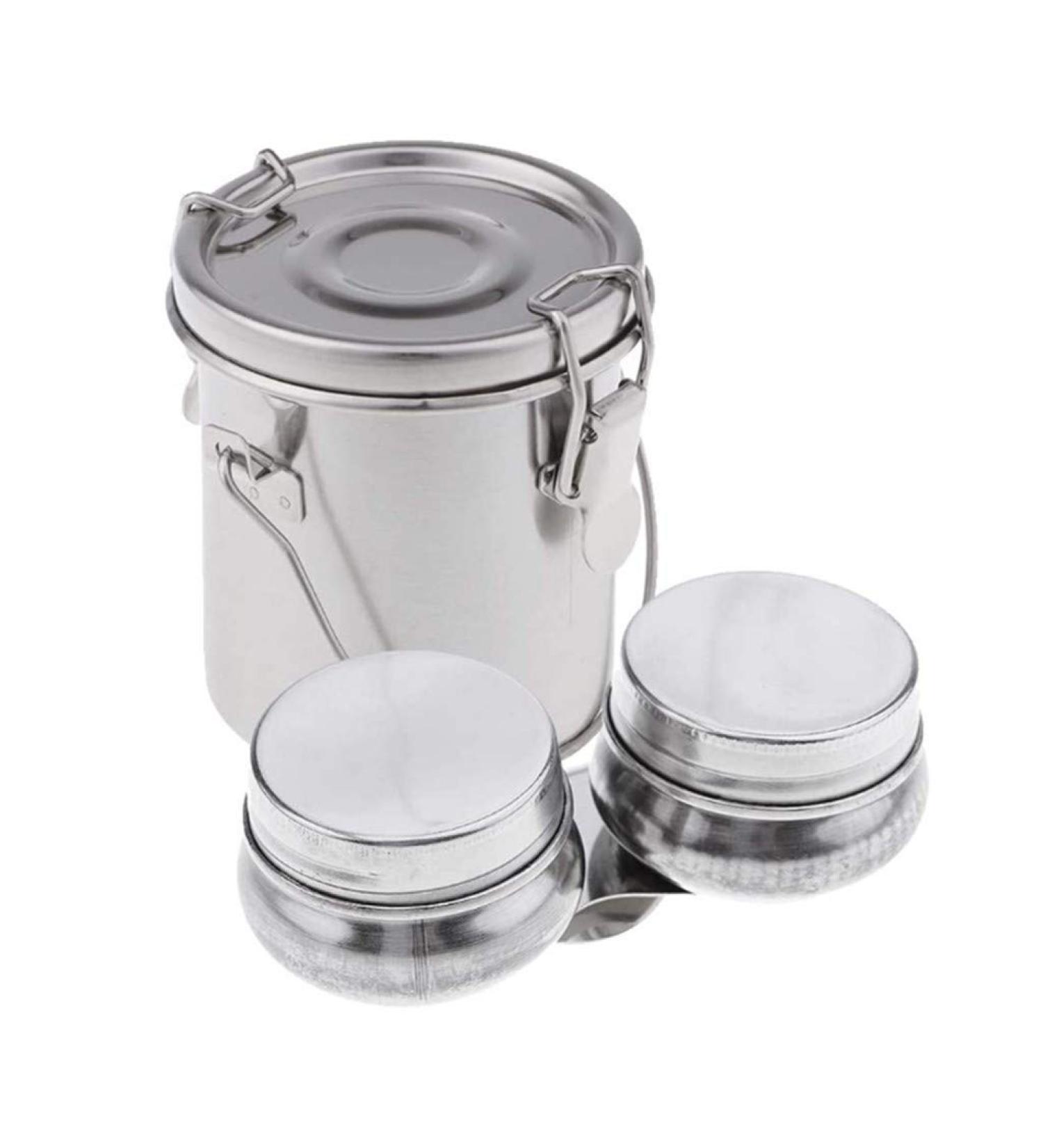 Stainless Steel Double Dipper Brush Washer with Lid - Ideal for Cleaning Paint Brushes - Buy Online on GoSupps.com