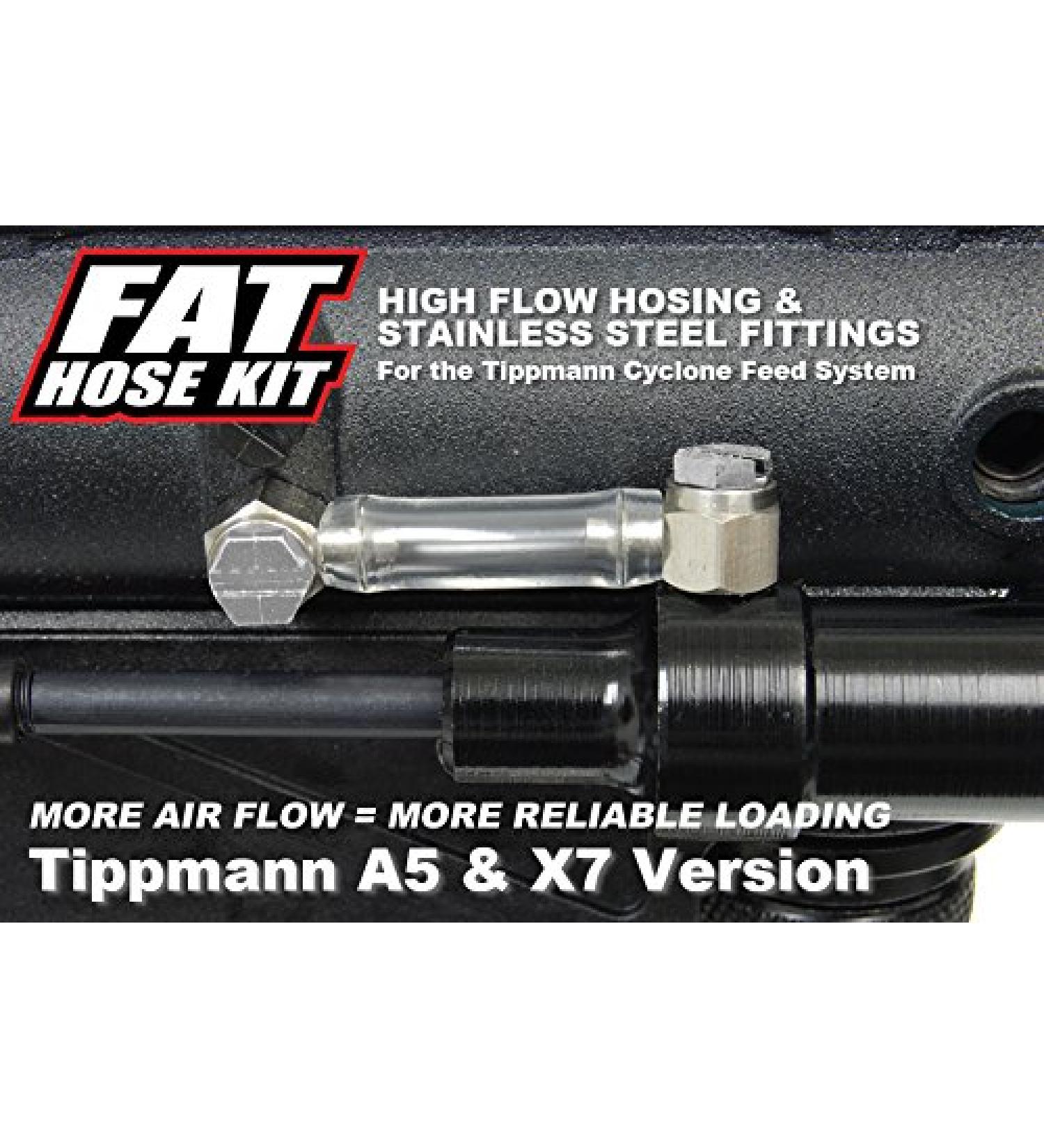 TECHT Fat Hose Kit (Clear) for Tippmann A5/X7 Markers