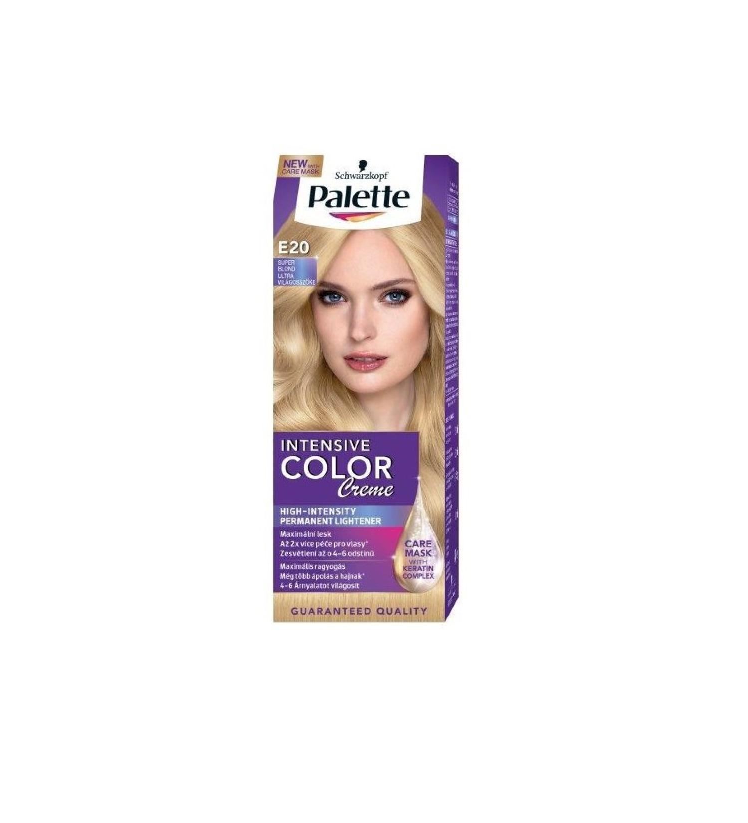 Permanent hair dye Palette Intensive Color Cream E20 Blonde Very Light