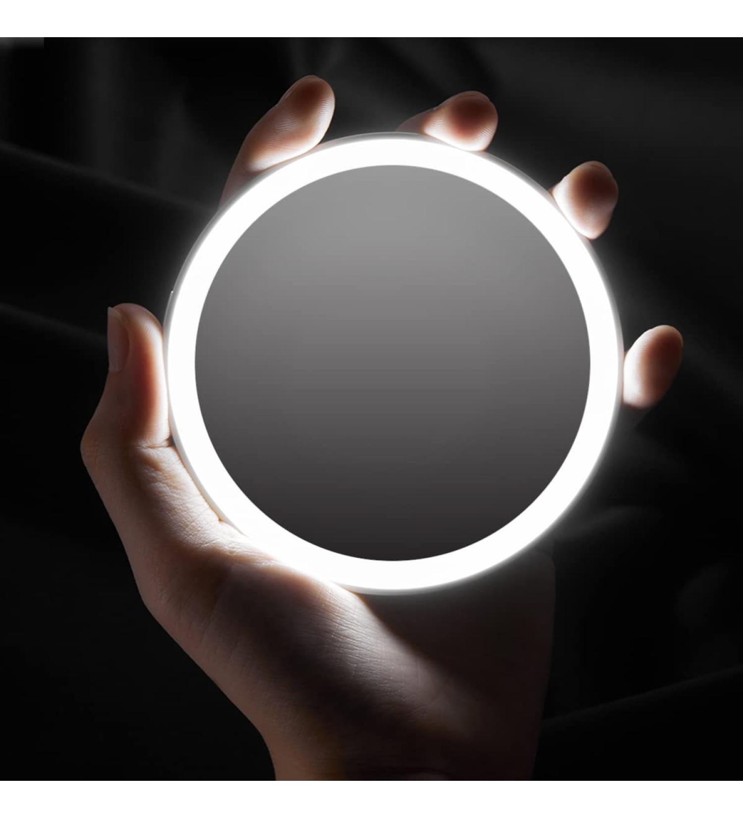 OMIRO Compact LED Makeup Mirror for Travel and Purse - White | Women's Gift for Birthday & Valentines Day - Buy Online on GoSupps.com