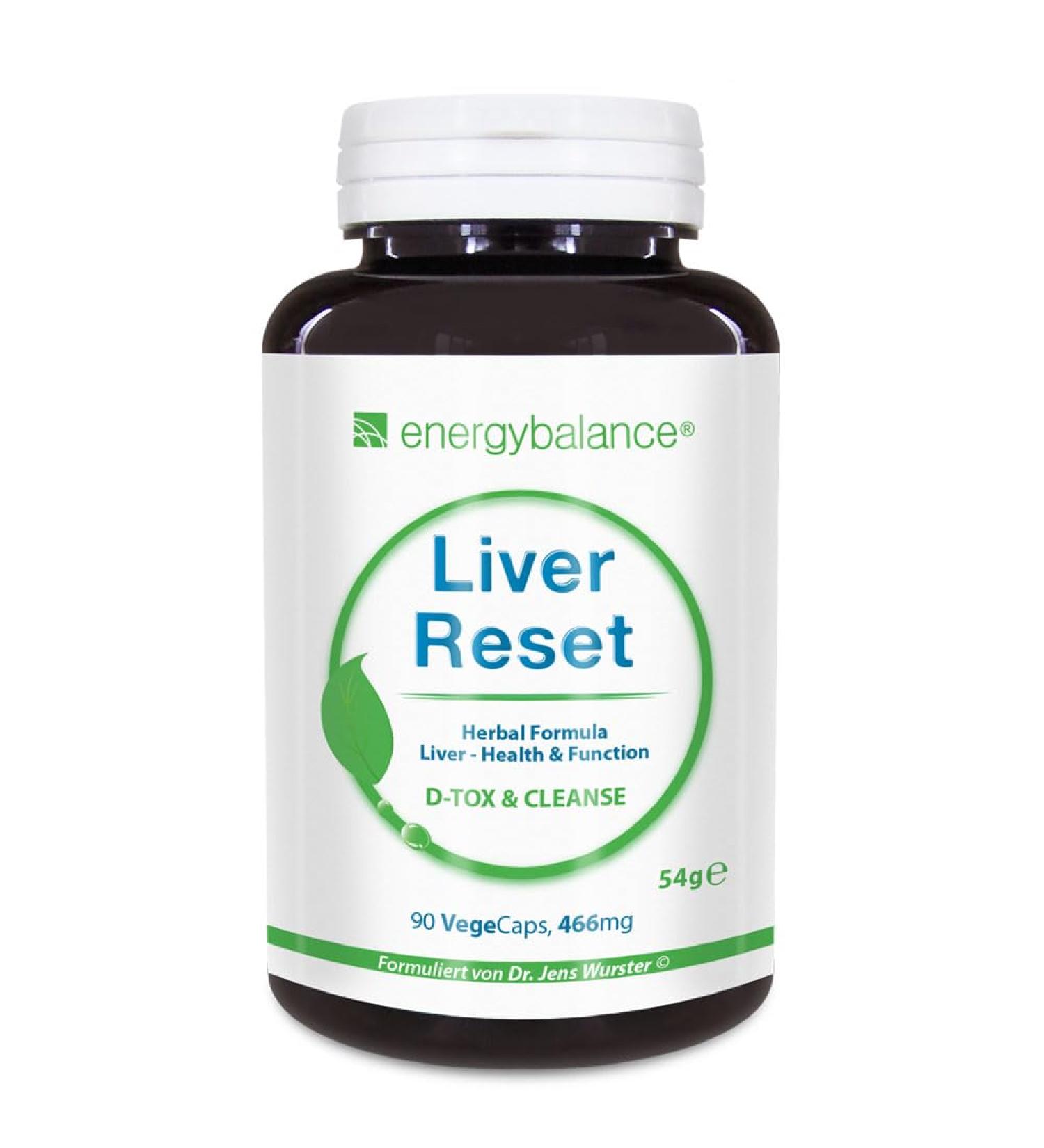 EnergyBalance Liver Reset - Vegan Liver Complex Capsules for Regeneration - 90 Additive-Free VegeCaps - International Shipping - Buy Online on GoSupps.com