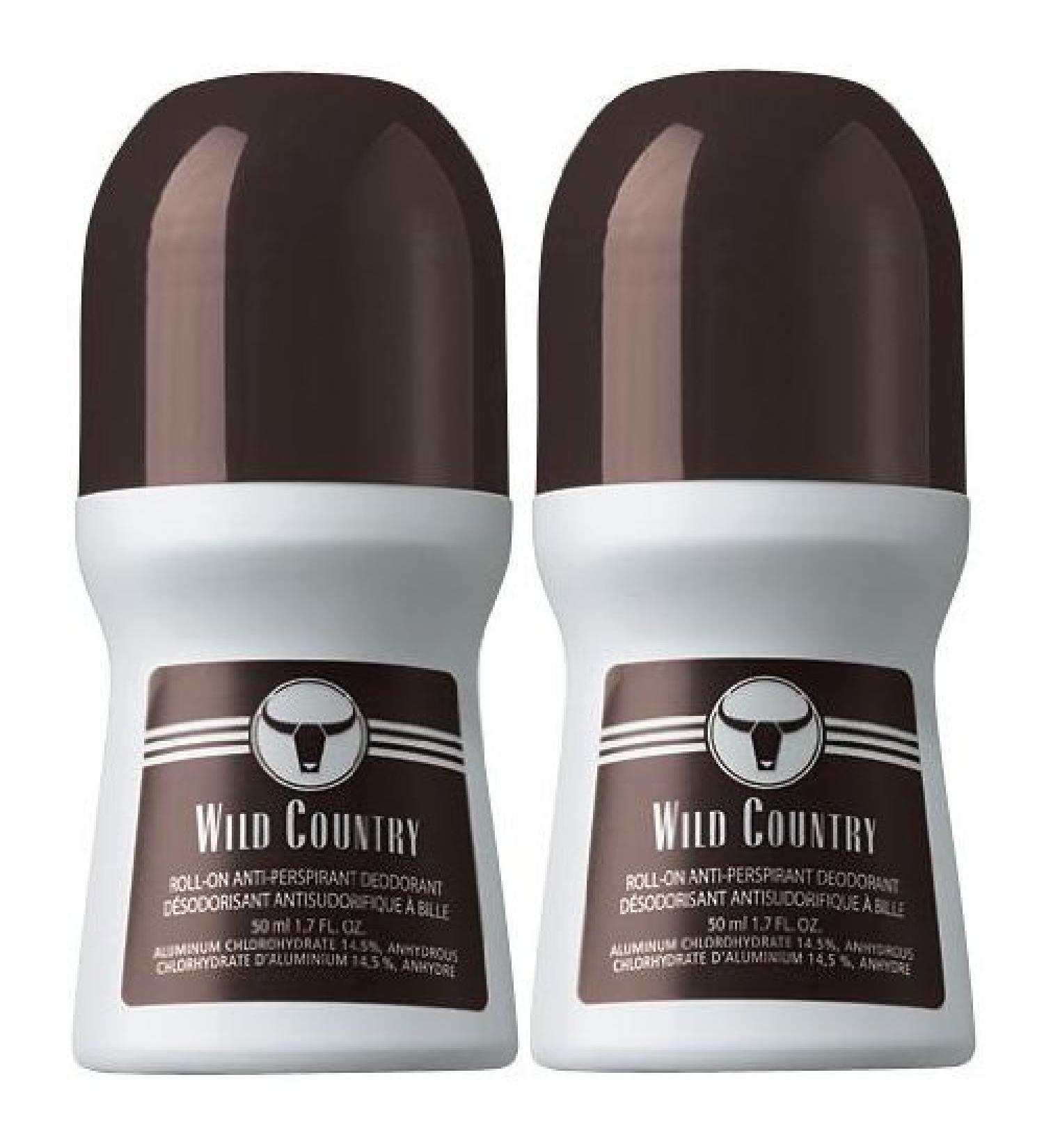 Wild Country Roll-On Anti-Perspirant Deodorant for Men 1.7 fl oz (2 Pack)
