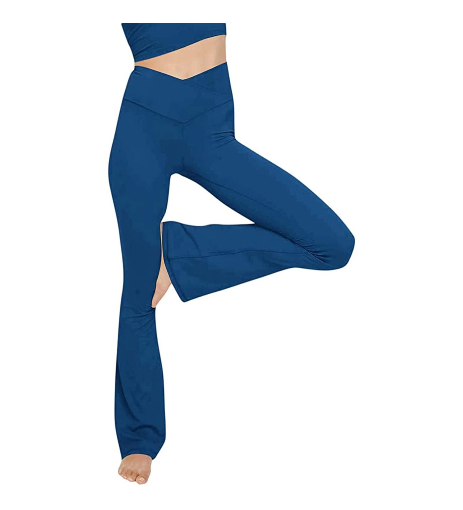 Shop Women's Bootcut Pants - Stretch Straight-Leg Jogging & Elegant High Waist Yoga Trousers in Blue - International Shipping Available - Buy Online on GoSupps.com