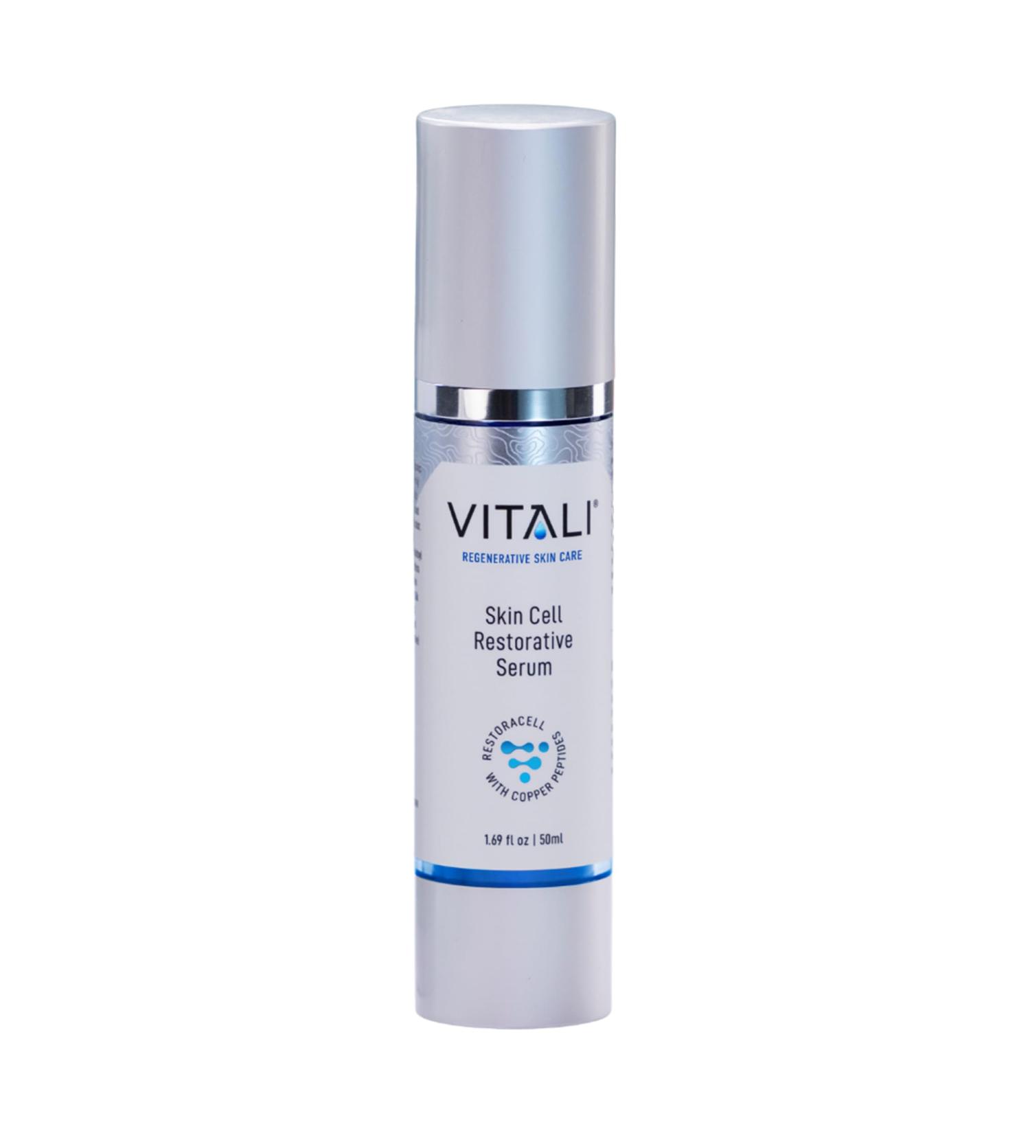 Vitali 2% GHK-Cu Restorative Skin Cell Serum | Premium Anti-Aging Copper Peptide Serum - Revitalize Your Skin | 1.69 fl. oz. - Ship Internationally - Buy Online on GoSupps.com