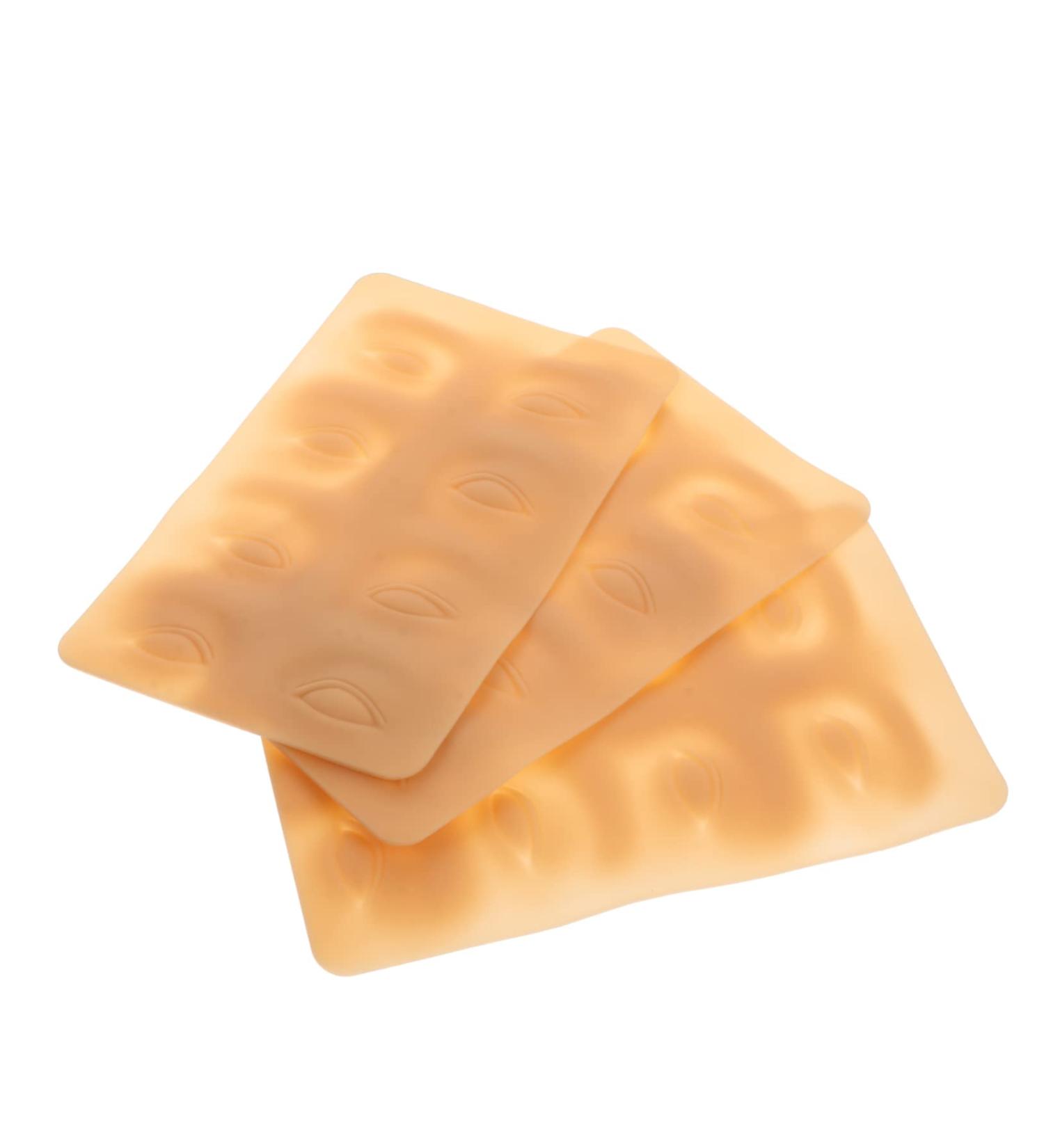 Housoutil Brow Practice Skin 3pcs Skin Fake Eyebrow Model Supplies Permanent Eyeliner Brow Professional Silicone Beginner - Buy Online on GoSupps.com