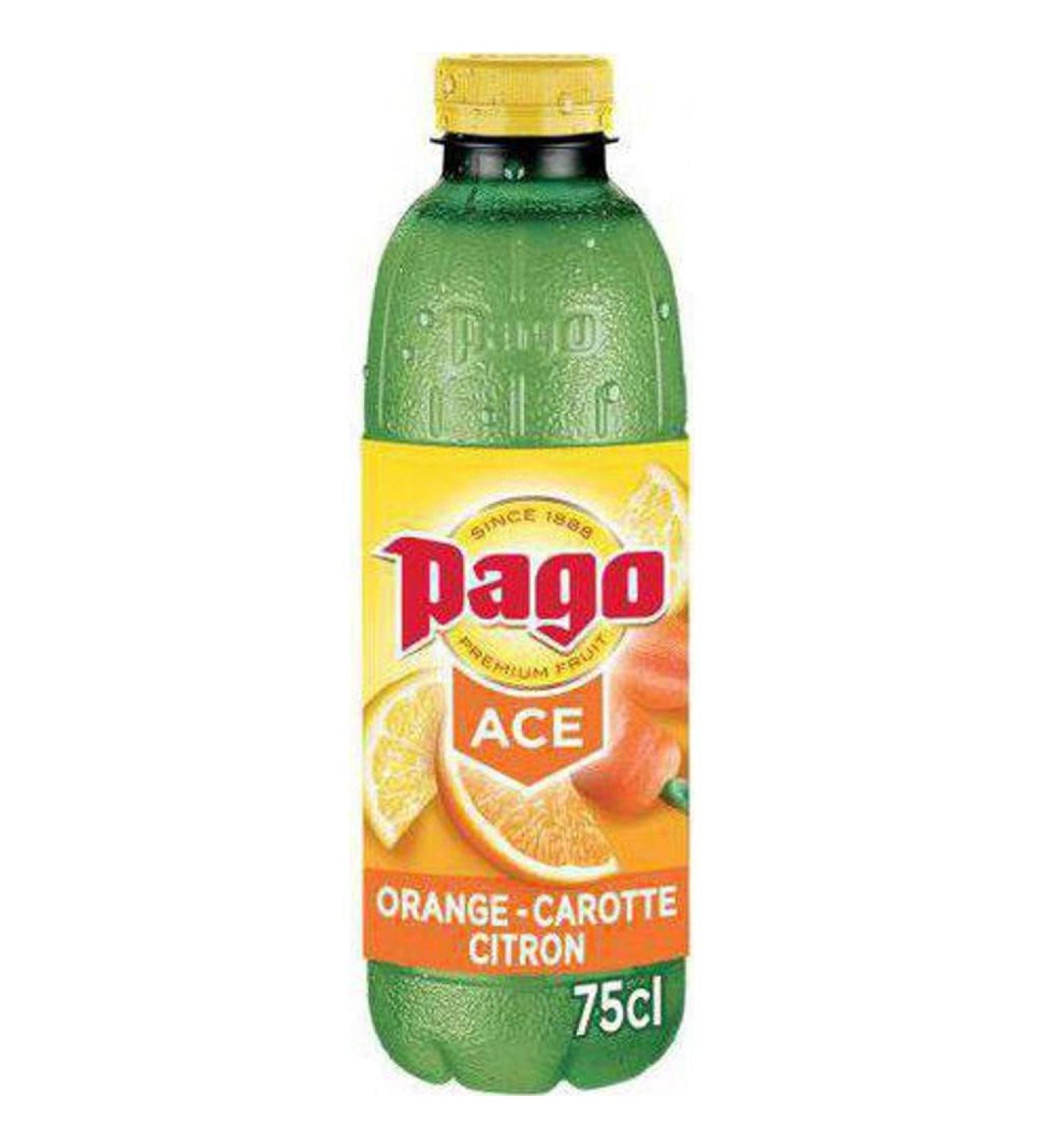 Pago Fruit Drink, Orange, Carrot and Lemon, 75cl